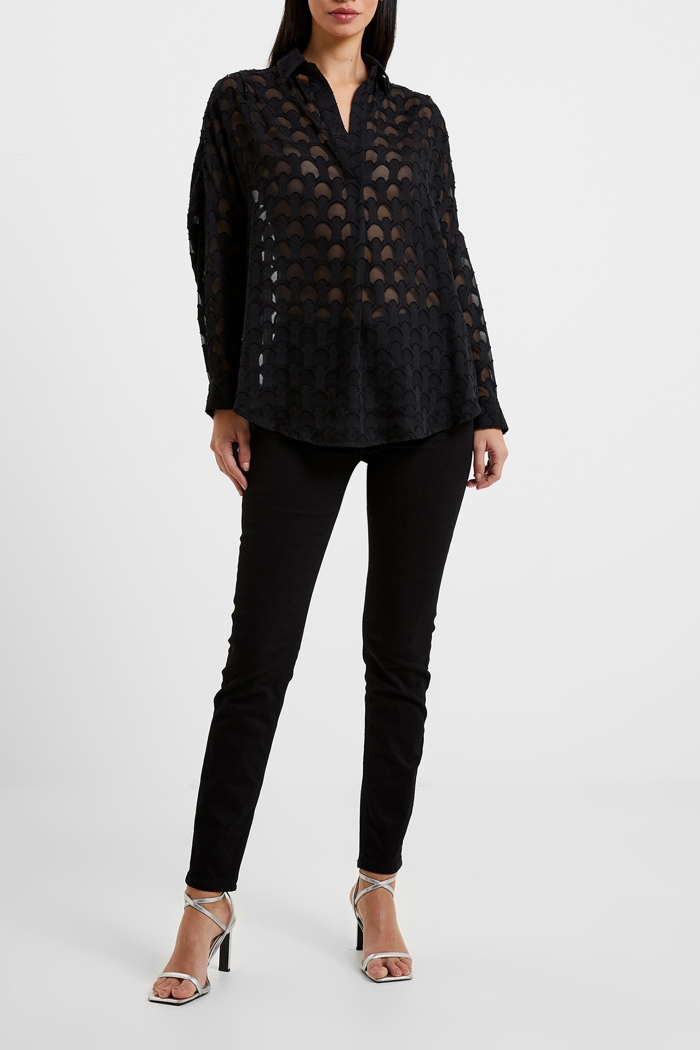 GEO BURNOUT POPOVER SHIRT BLACKOUT 1