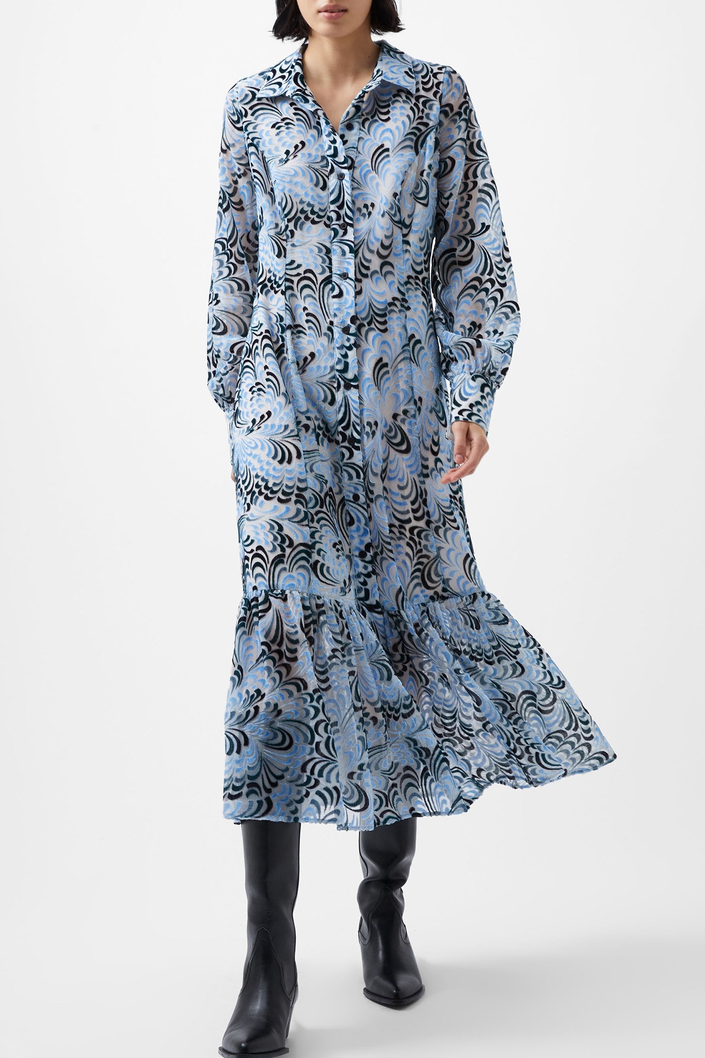 DIA DEVORE MAXI DRESS SUMMER WHITE/BLUE 1