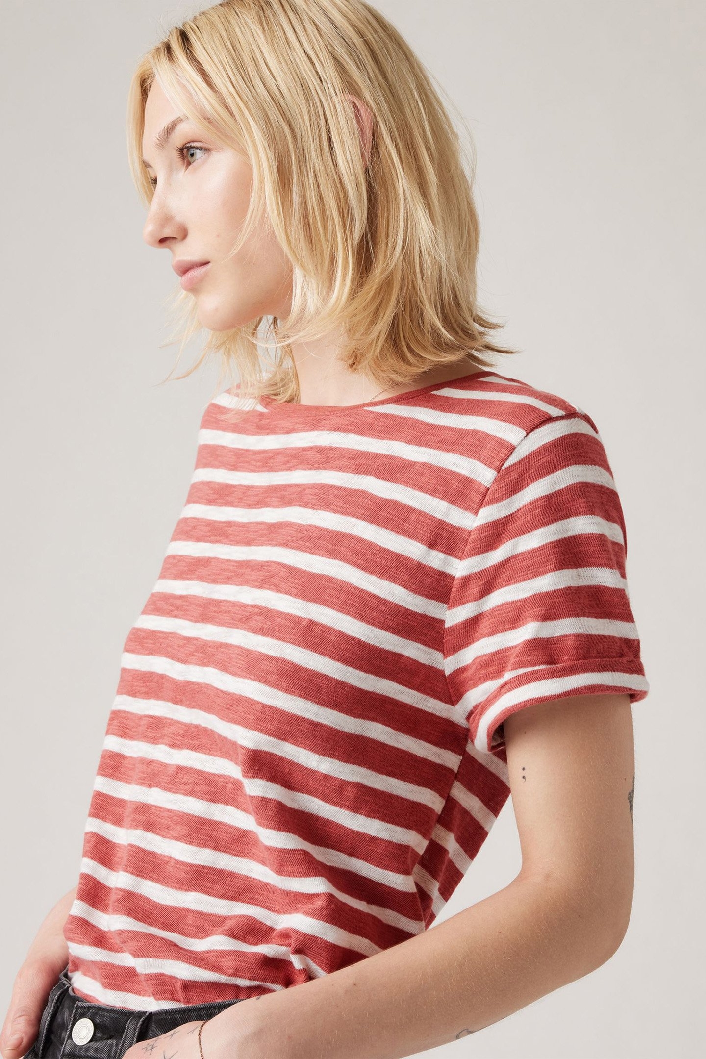 MARGOT TEE CAPTAIN STRIPE MARSALA STRIPE 5