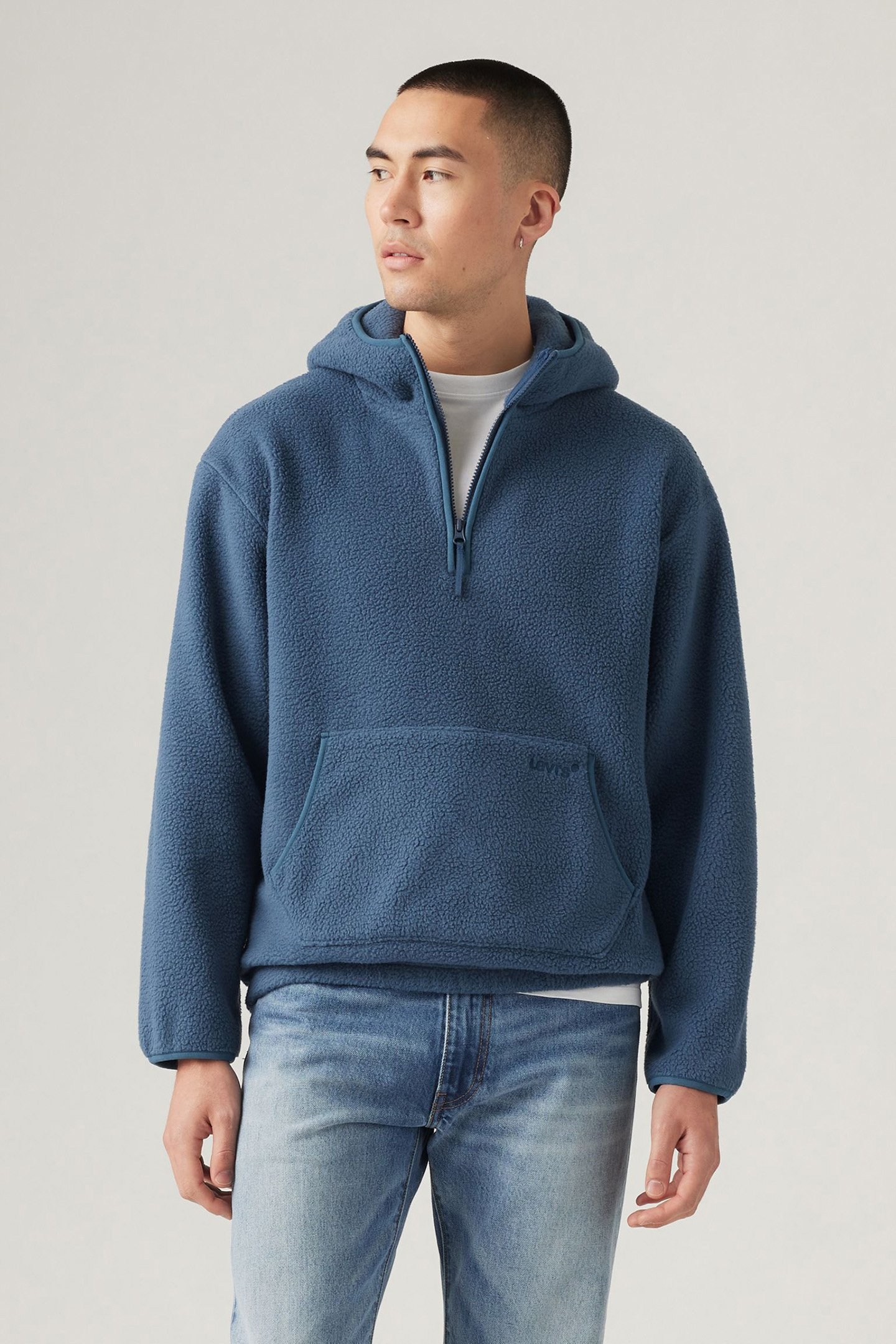 HOODED SHERPA PULLOVER SARGASSO SEA 1