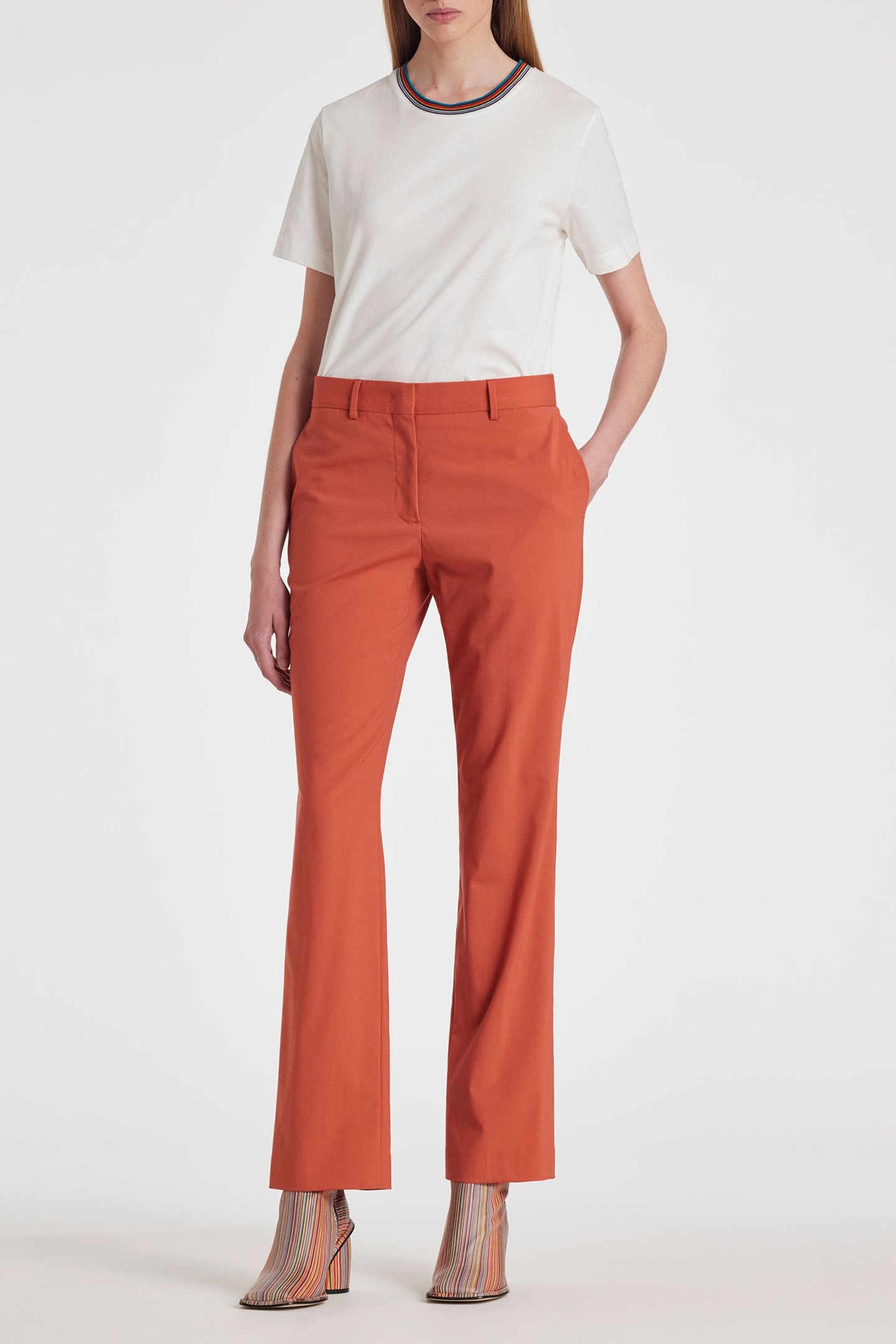 WOMENS TROUSERS CORAL RED 3