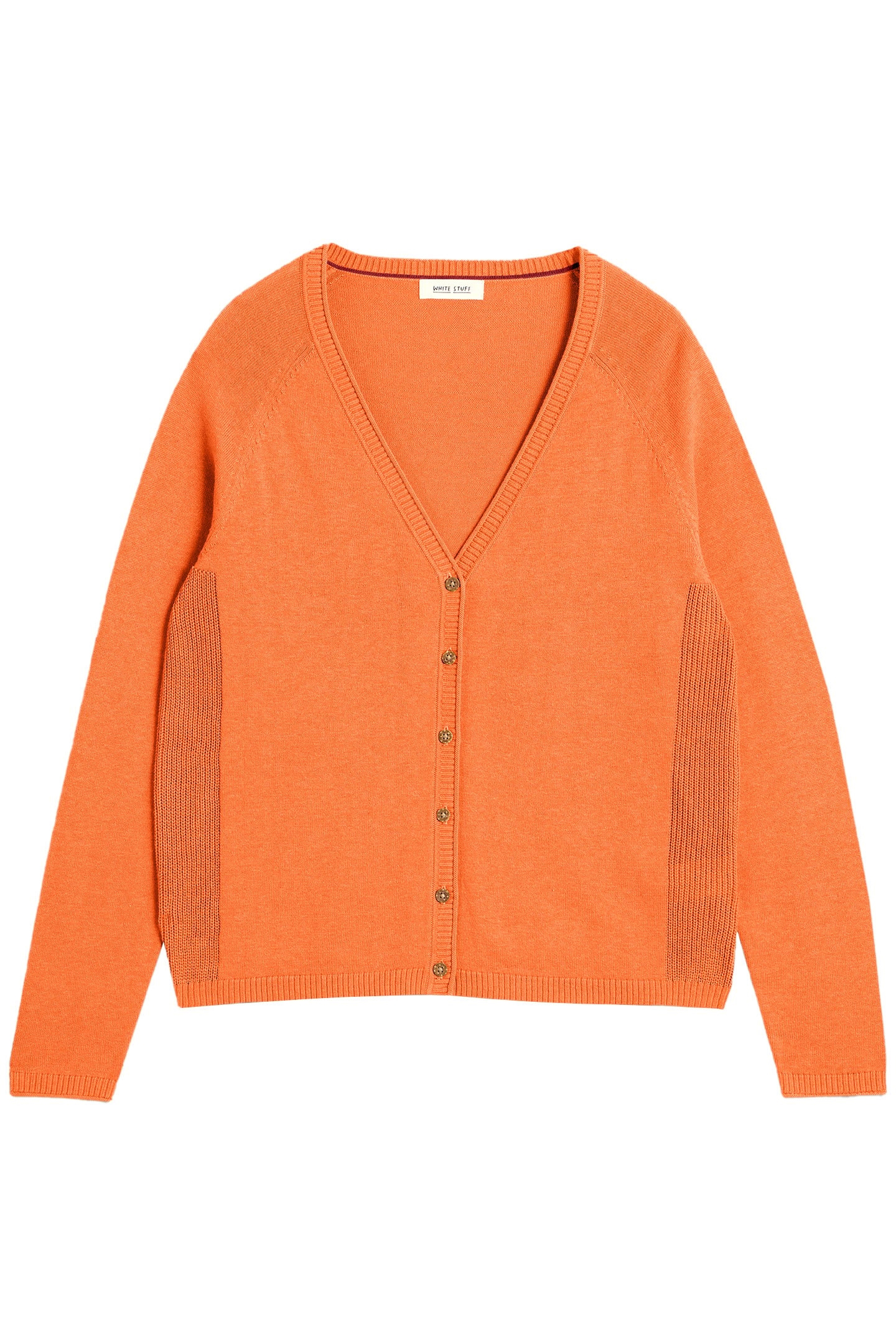 LUNA V NECK CARDI BRIGHT ORANGE 3