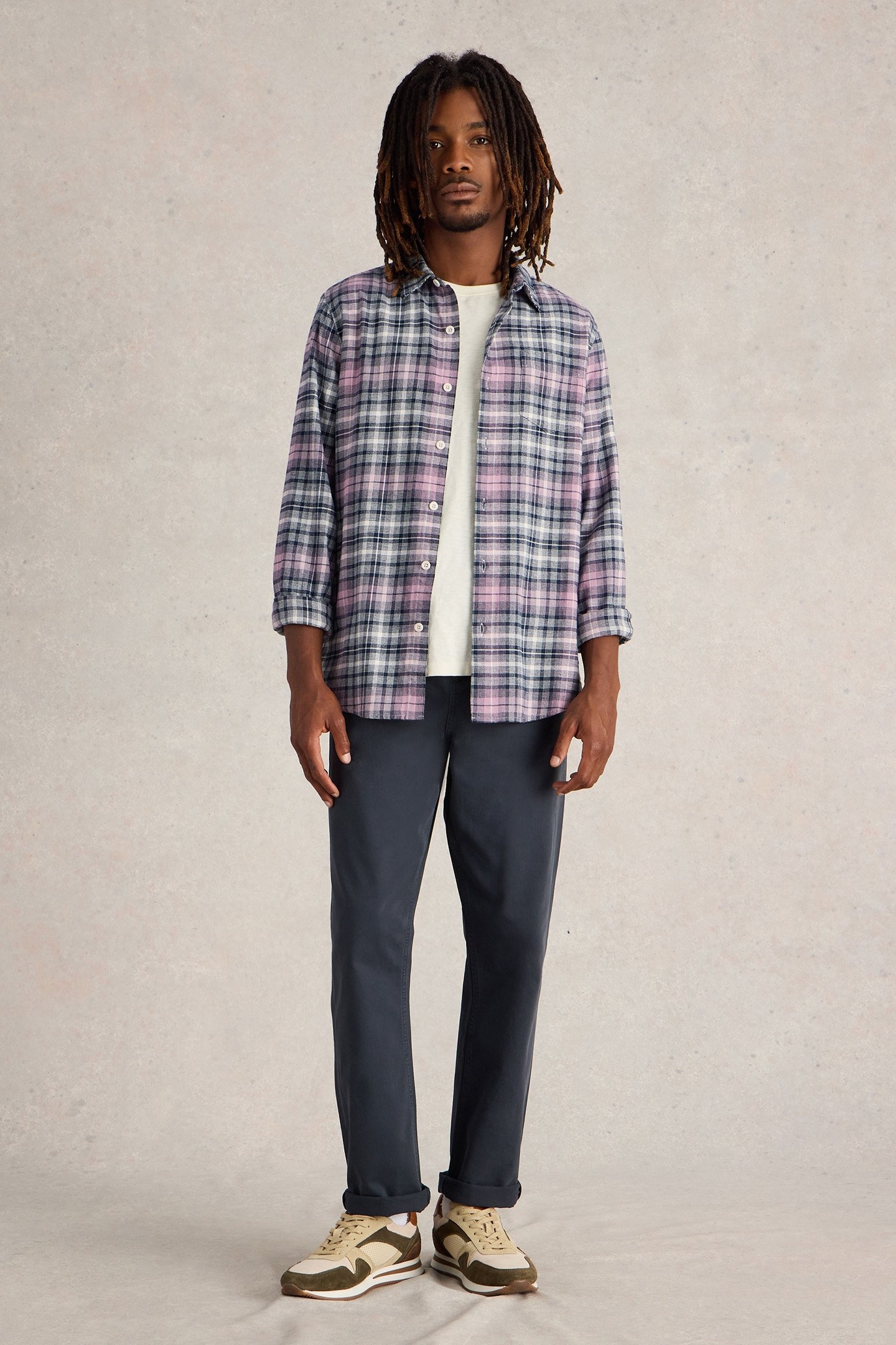 LS CHECK SHIRT PINK MULTI 1