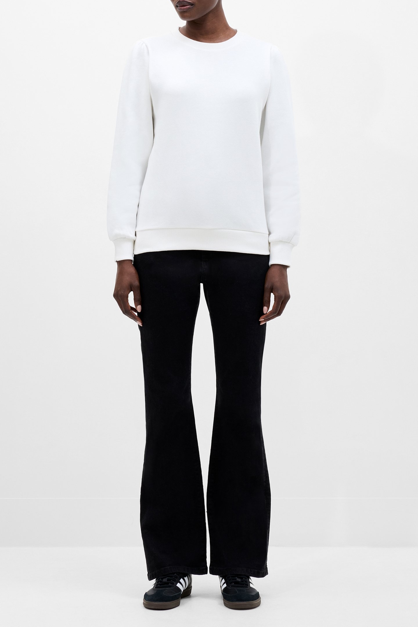 FC PUFF SLEEVE SWEAT WHITE 1