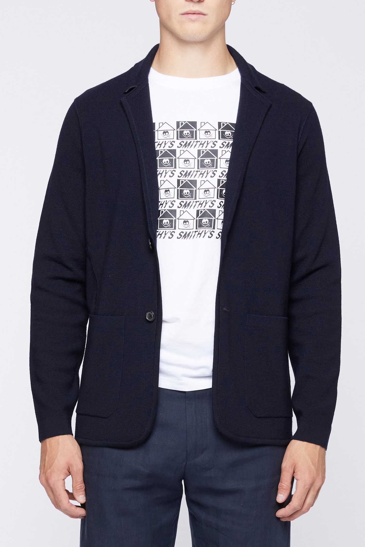 GENTS SB KNITTED JACKET VERY DARK NAVY 1