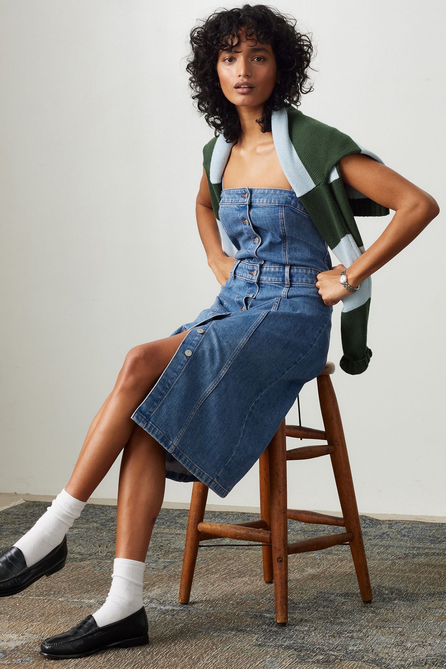 DENIM BUSTIER DRESS DREAMING OF BLUE 6