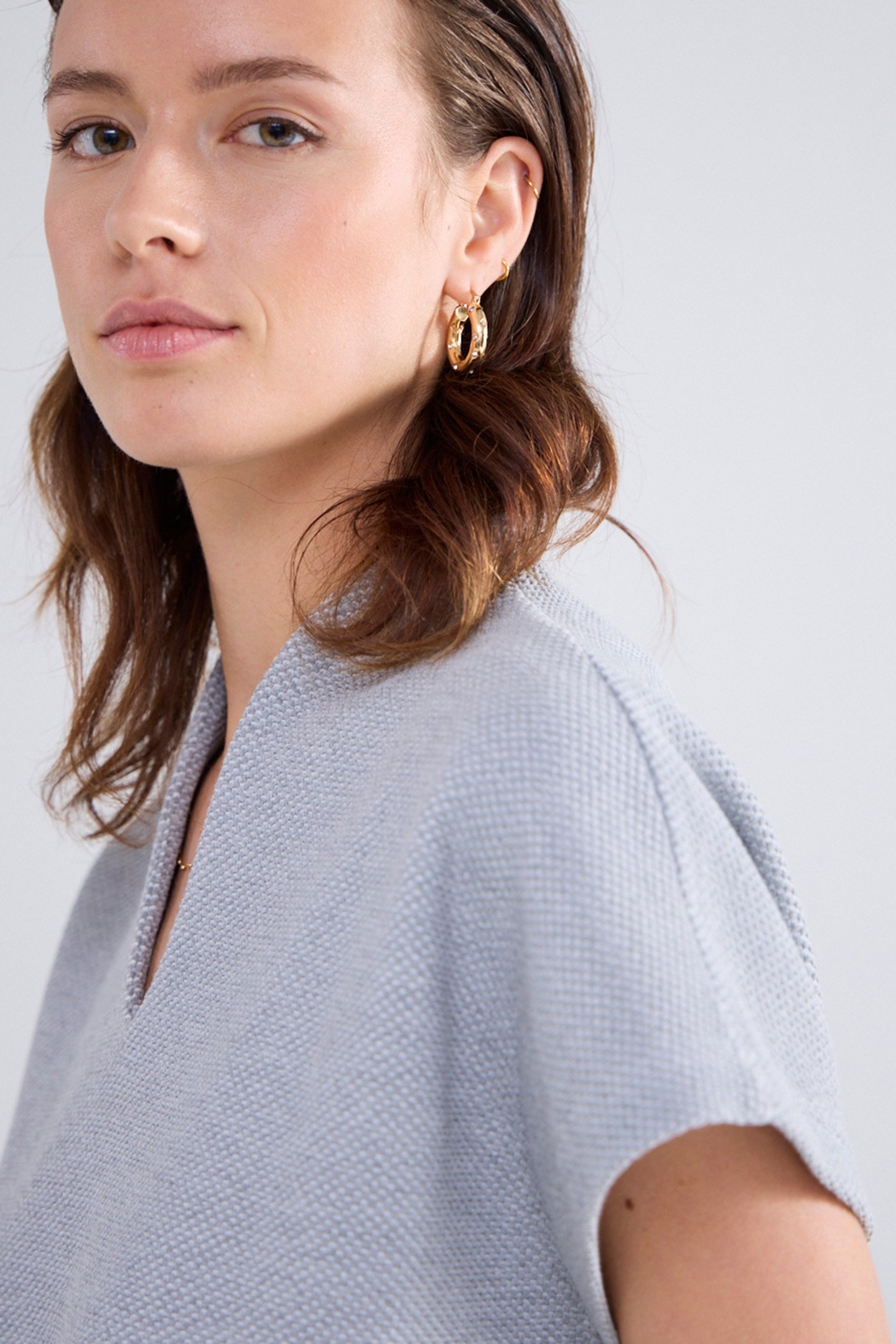 SHORT SLEEVE TOP NEW WAFFLE GREYS 4