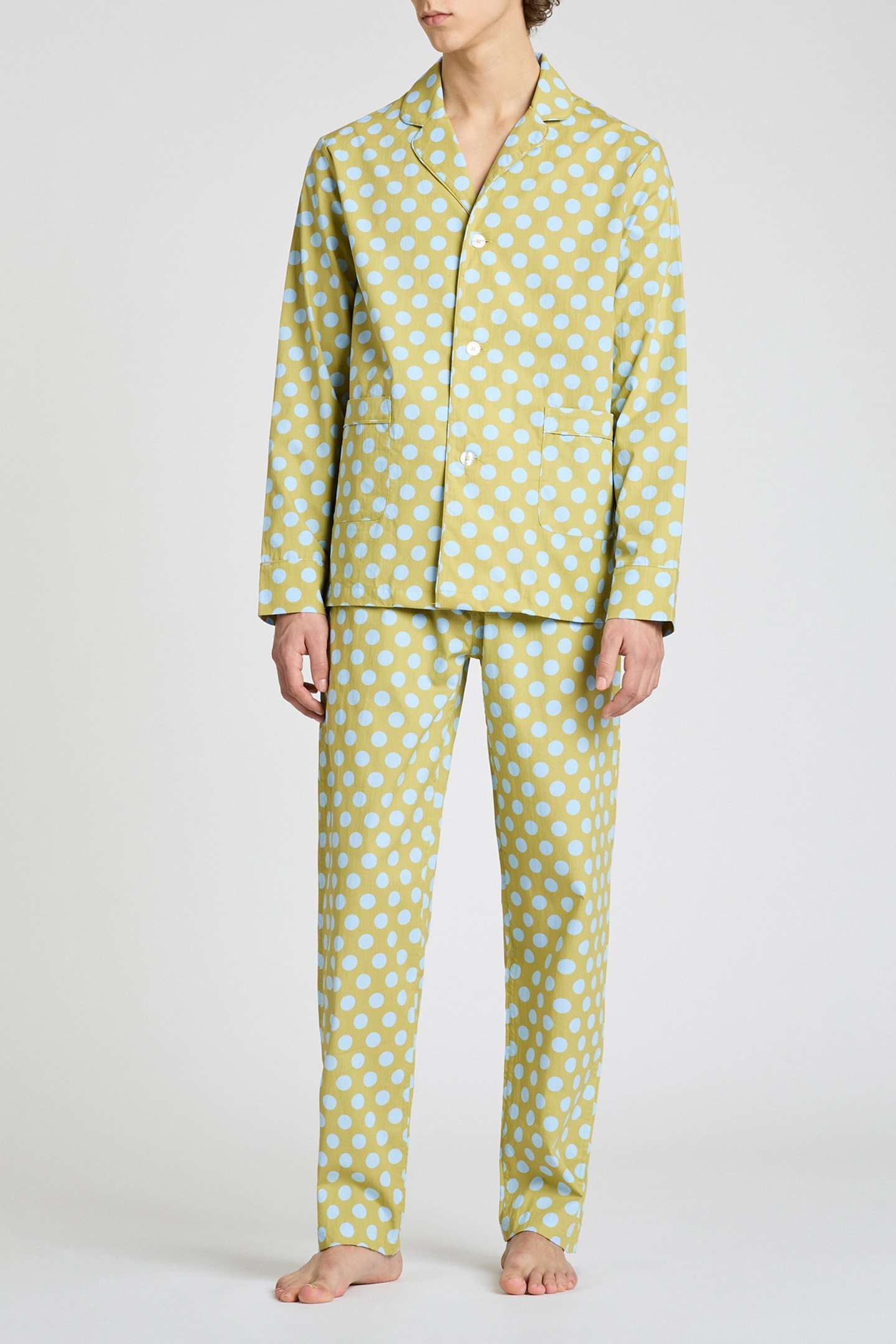 UNISEX PJ TOP L/SLV YELLOW 3