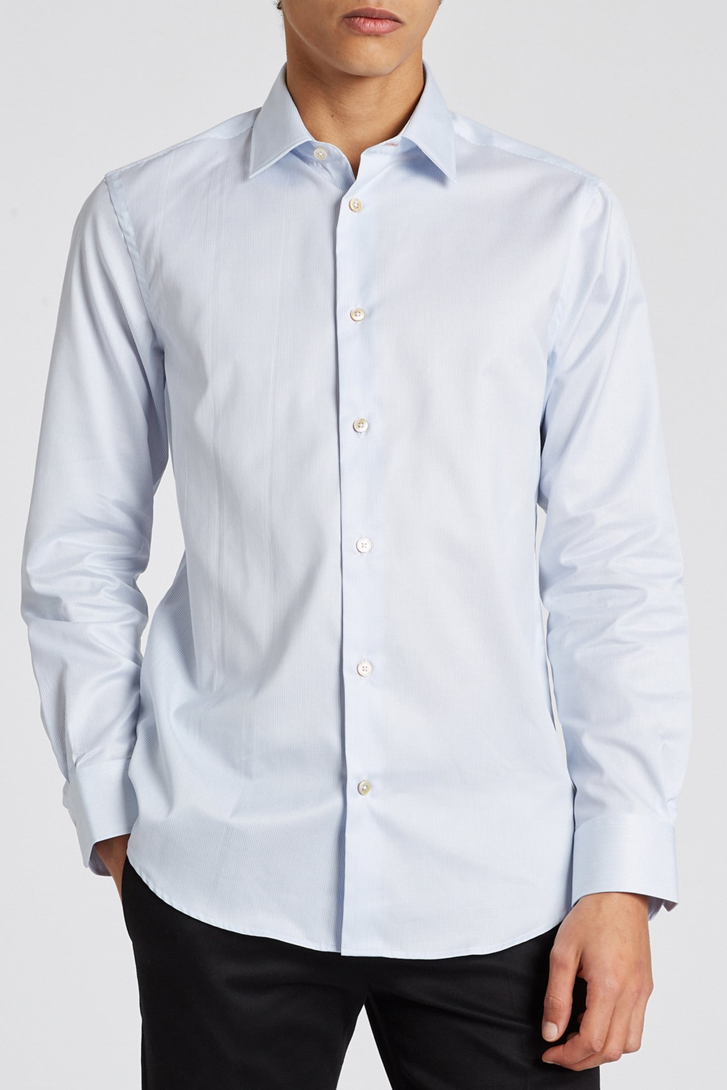 GENTS S/C SLIM SHIRT LIGHT BLUE 1