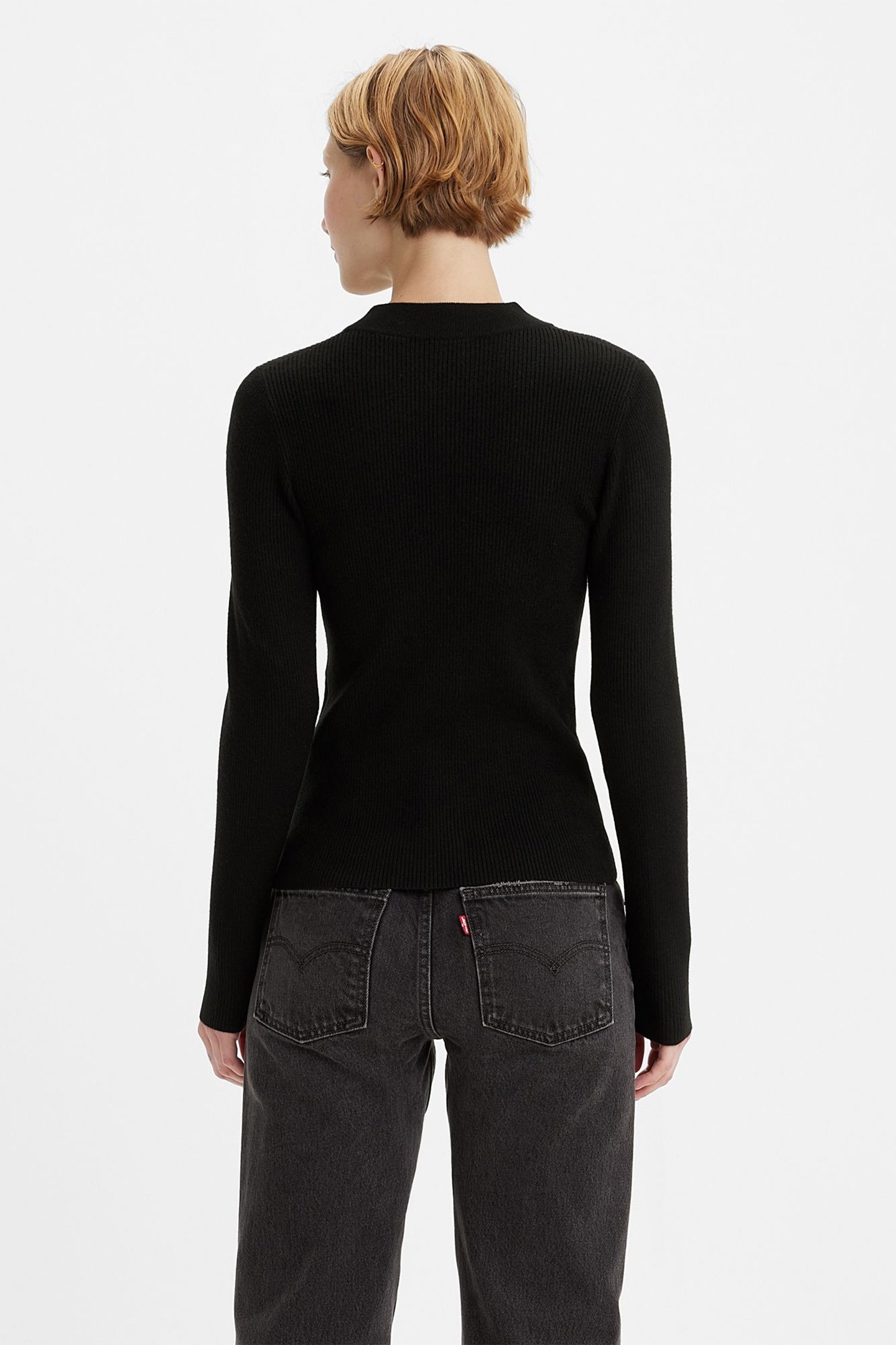 RIB CREW SWEATER CAVIAR WOOL LIKE 2