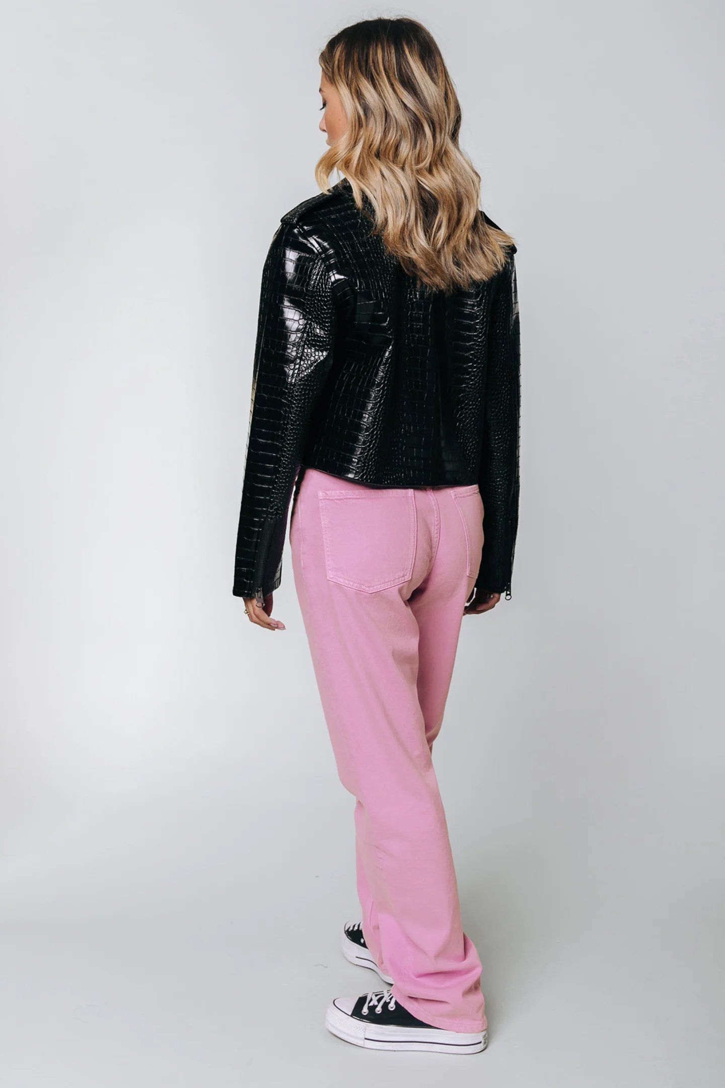 JONES MID RISE STRAIGHT LEG PANTS LIGHT BRIGHT PINK 2