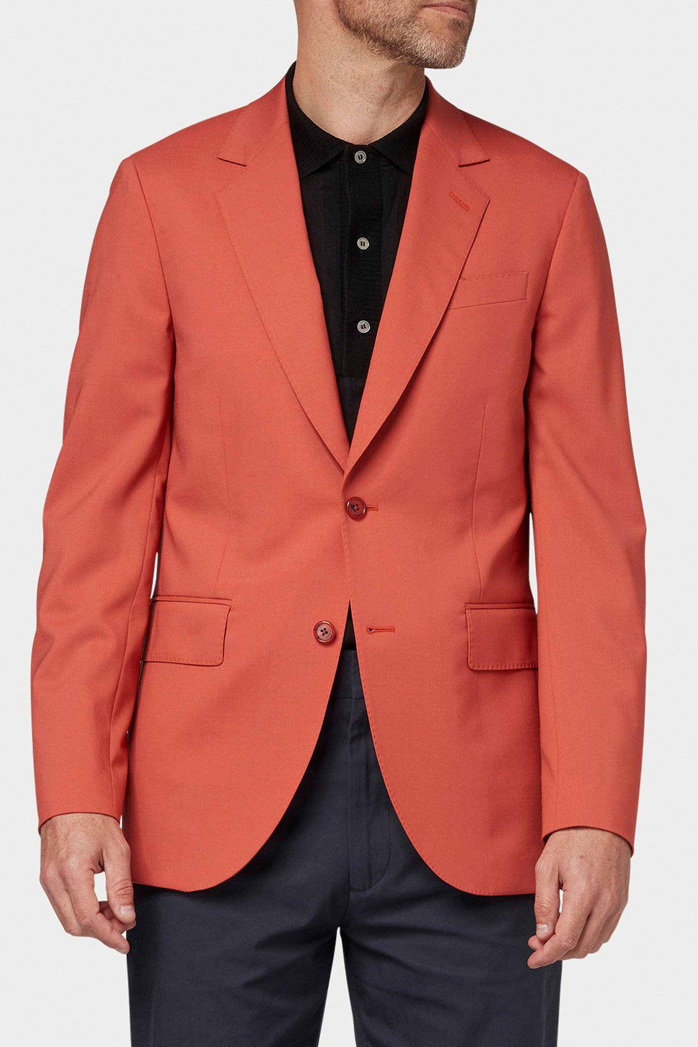 2 BUTTON JACKET CORAL RED 1