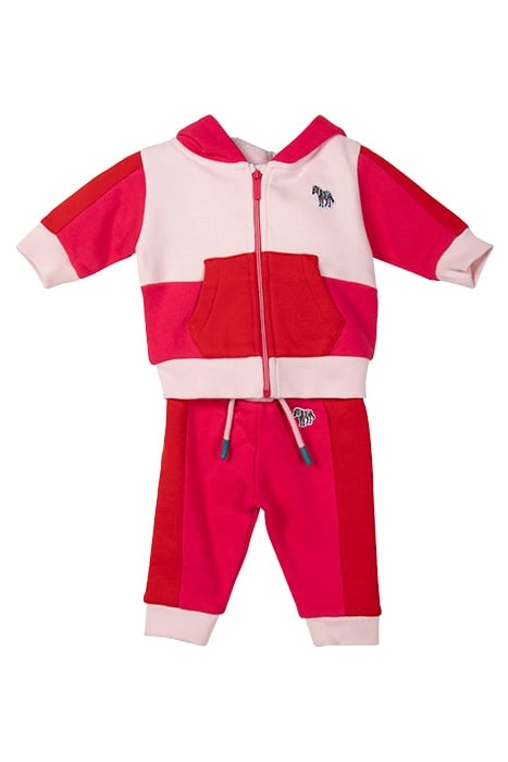COLOURBLOCK TRACKSUIT SET 2 PIECE GIRLS BUBBLEGUM/RASP 1