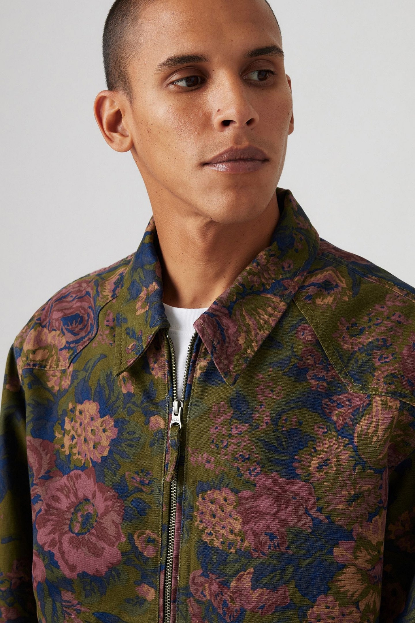 POLK JACKET COOPER FLORAL DARK OLIVE 5