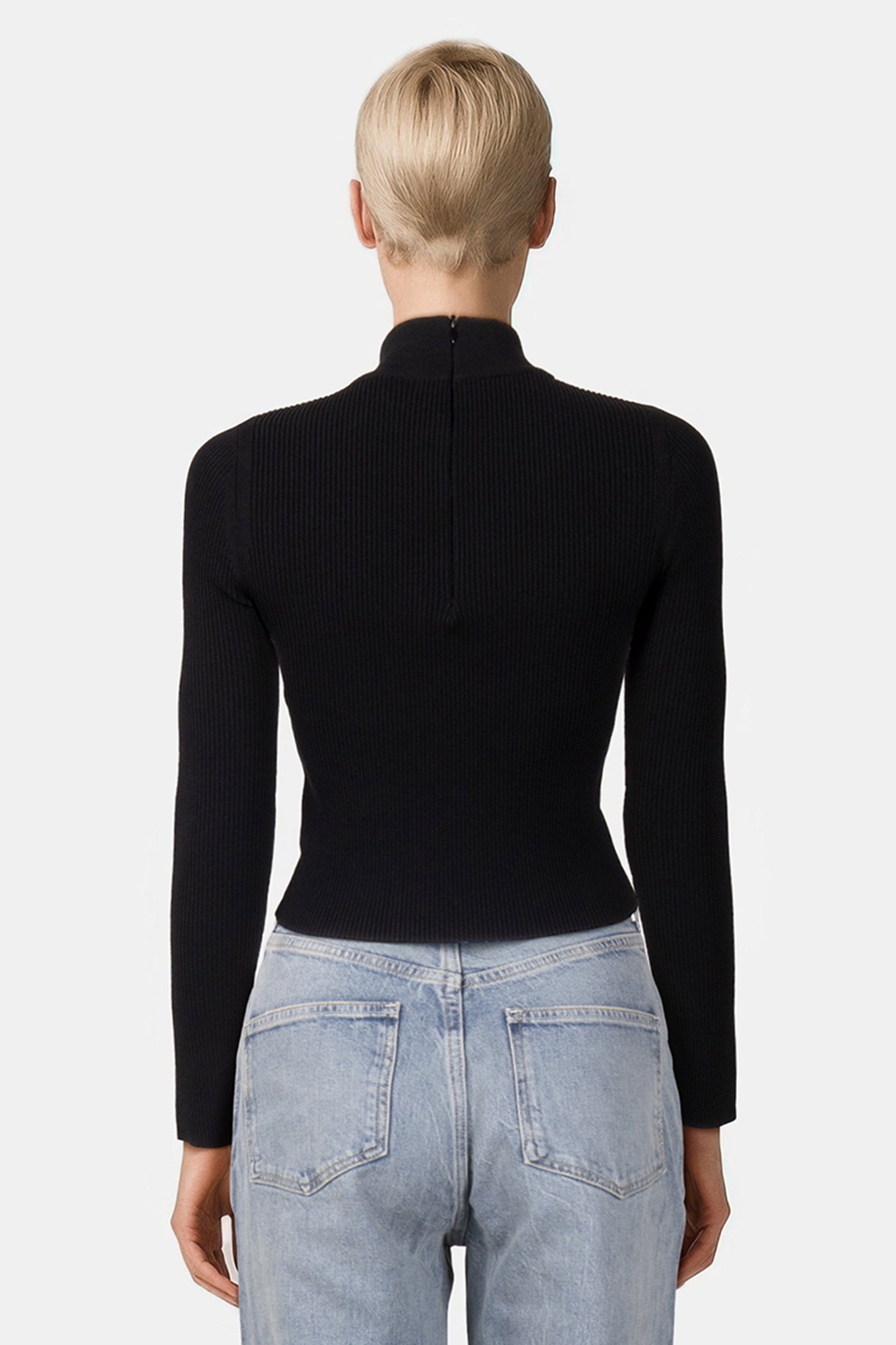 CUTOUT SWEATER IN BLACK 2