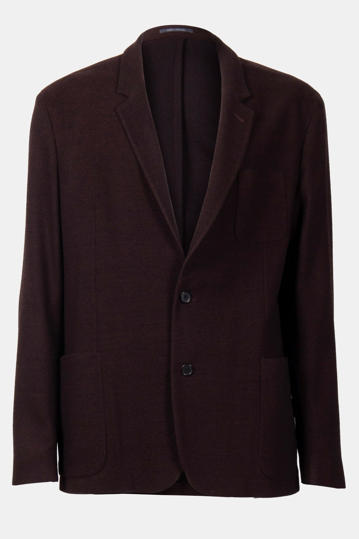 MENS 2 BUTTON JACKET VERY DARK RED 3