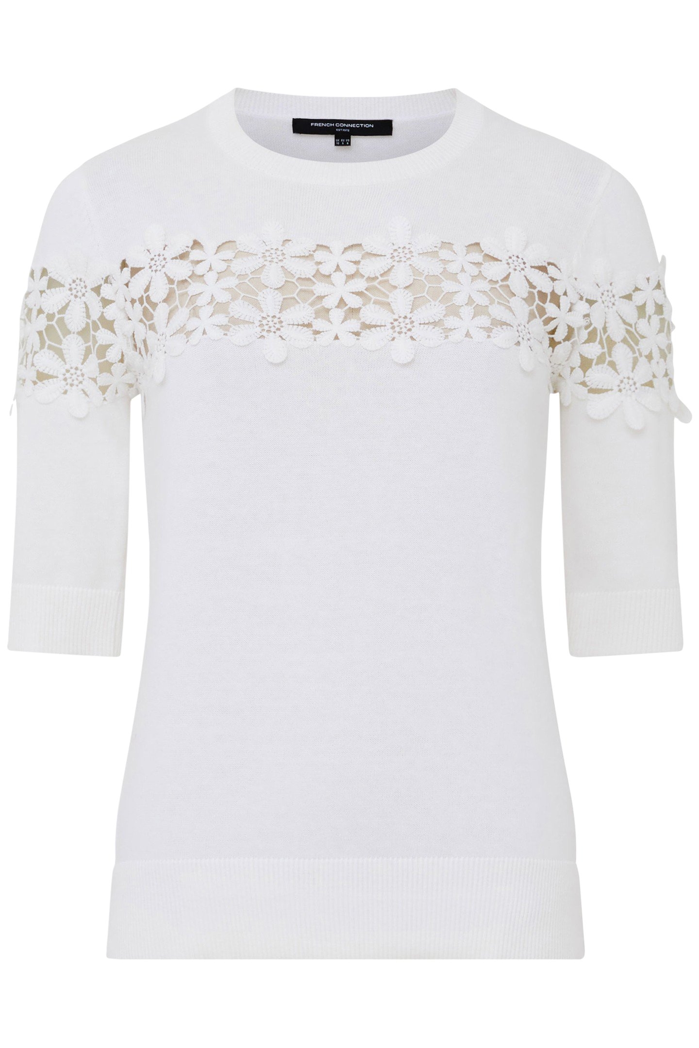 JILLY COBALO LACE SS TOP LINEN WHITE 4
