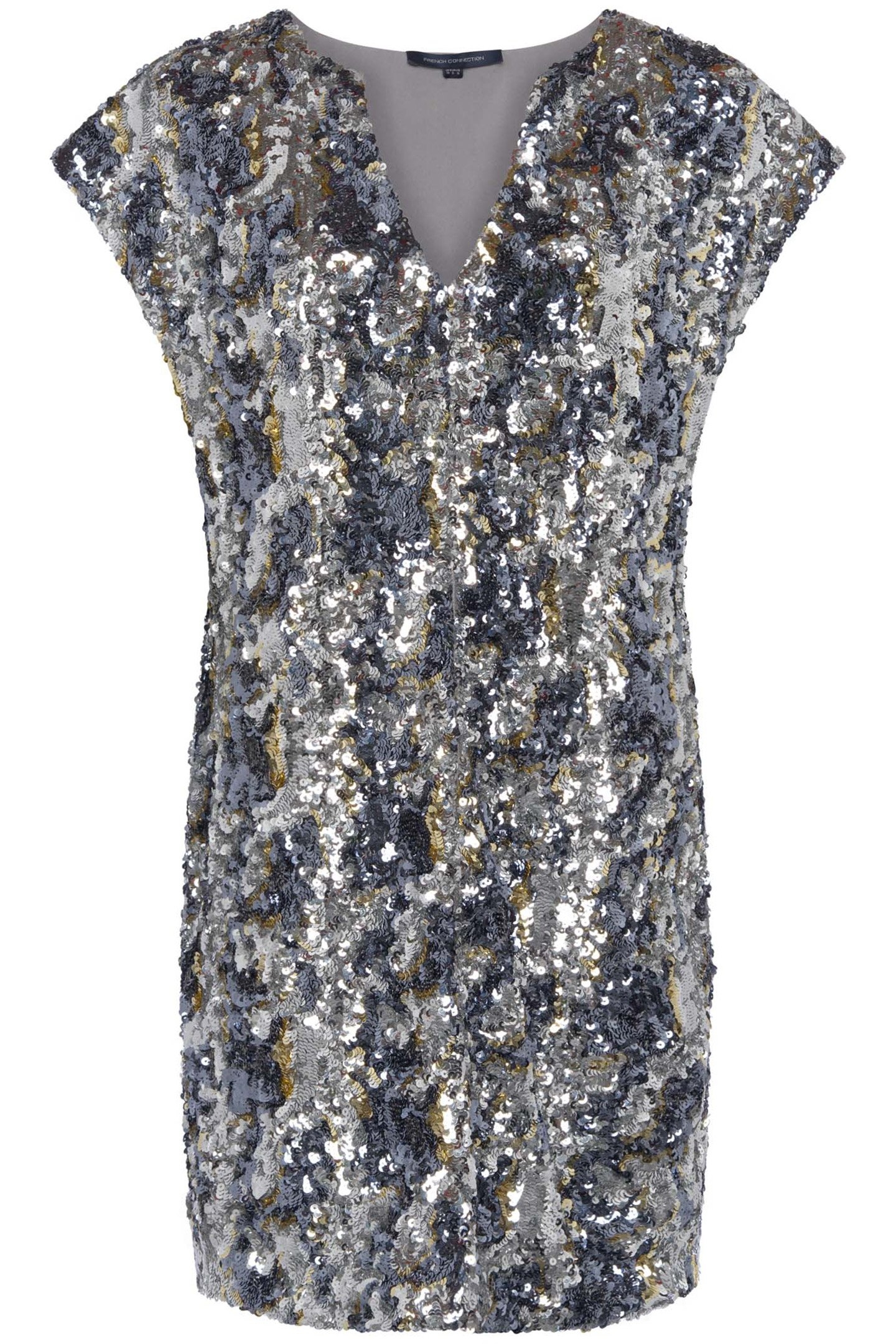 BILAZ CAMO SEQUIN DRESS SILVER 3