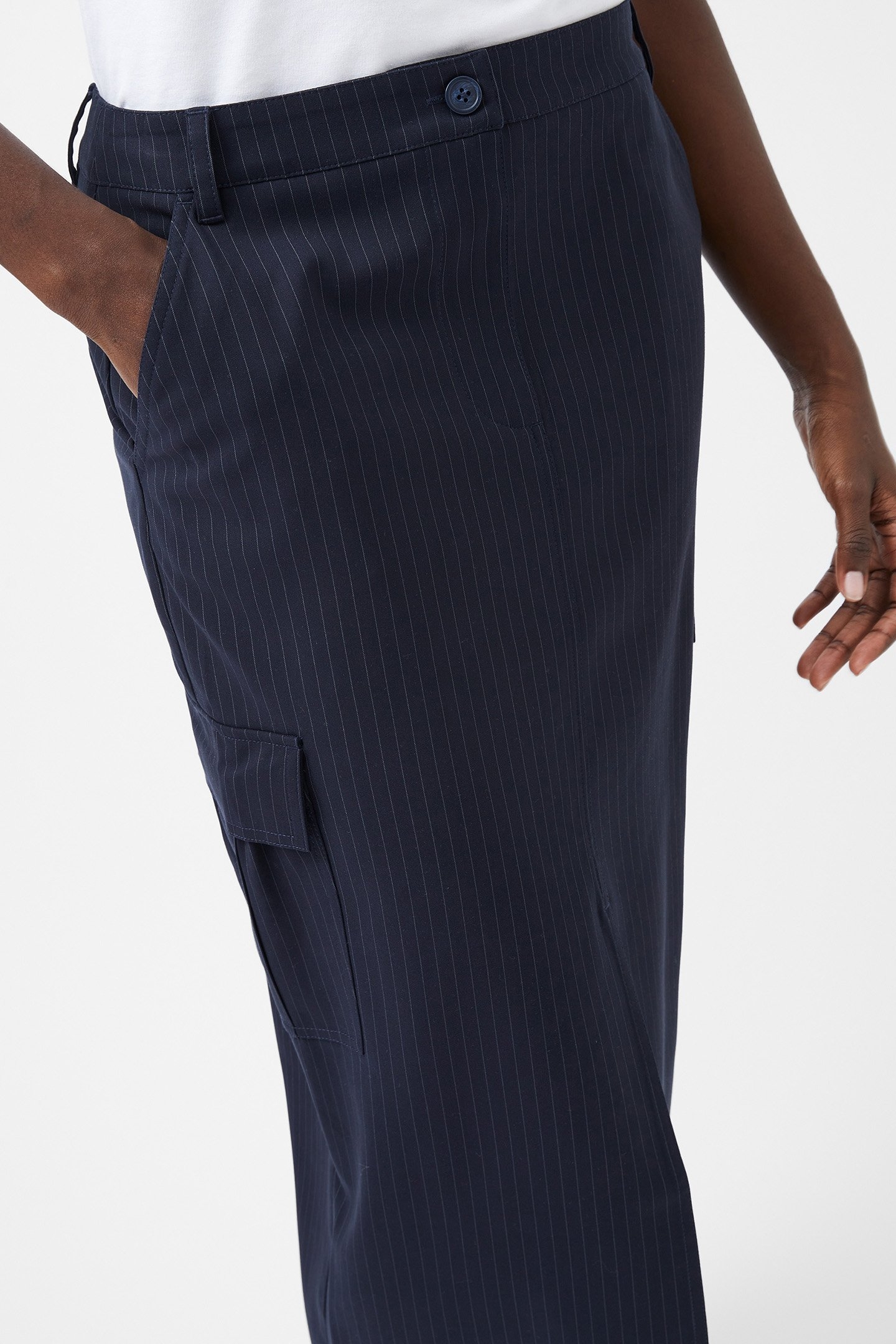 HAILEY PINSTRIPE PENCIL SKIRT MARINE 4