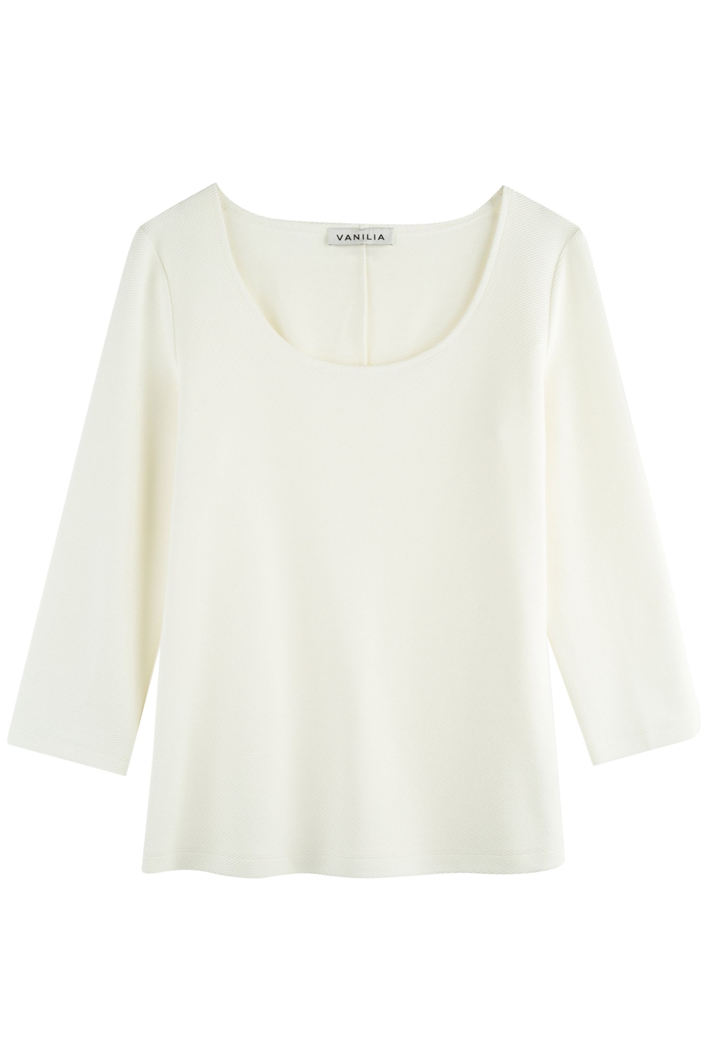 ROUND NECK RIB LOGO WHITE 4