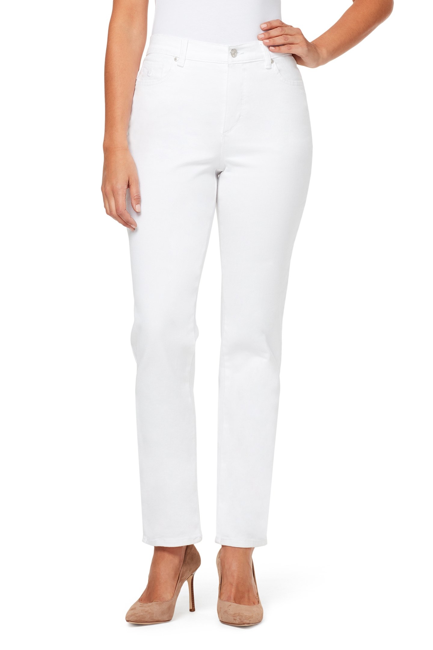 GLORIA VANDERBILT AMANDA STRAIGHT VINTAGE WHITE 1