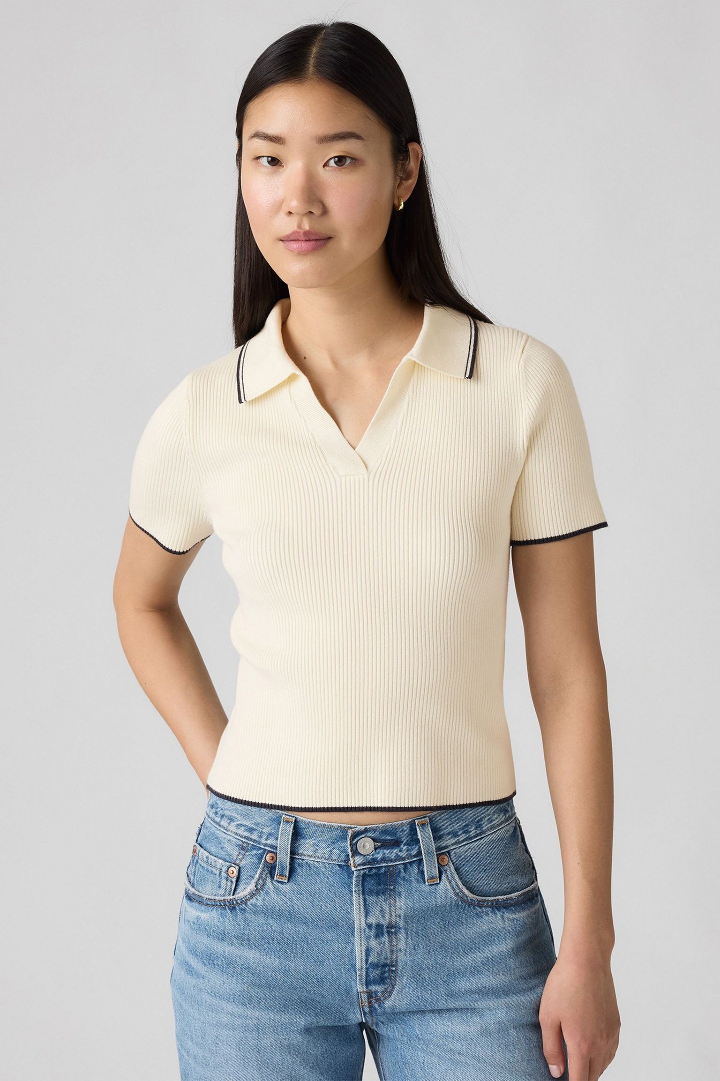 FAITH SWEATER POLO EGRET 3