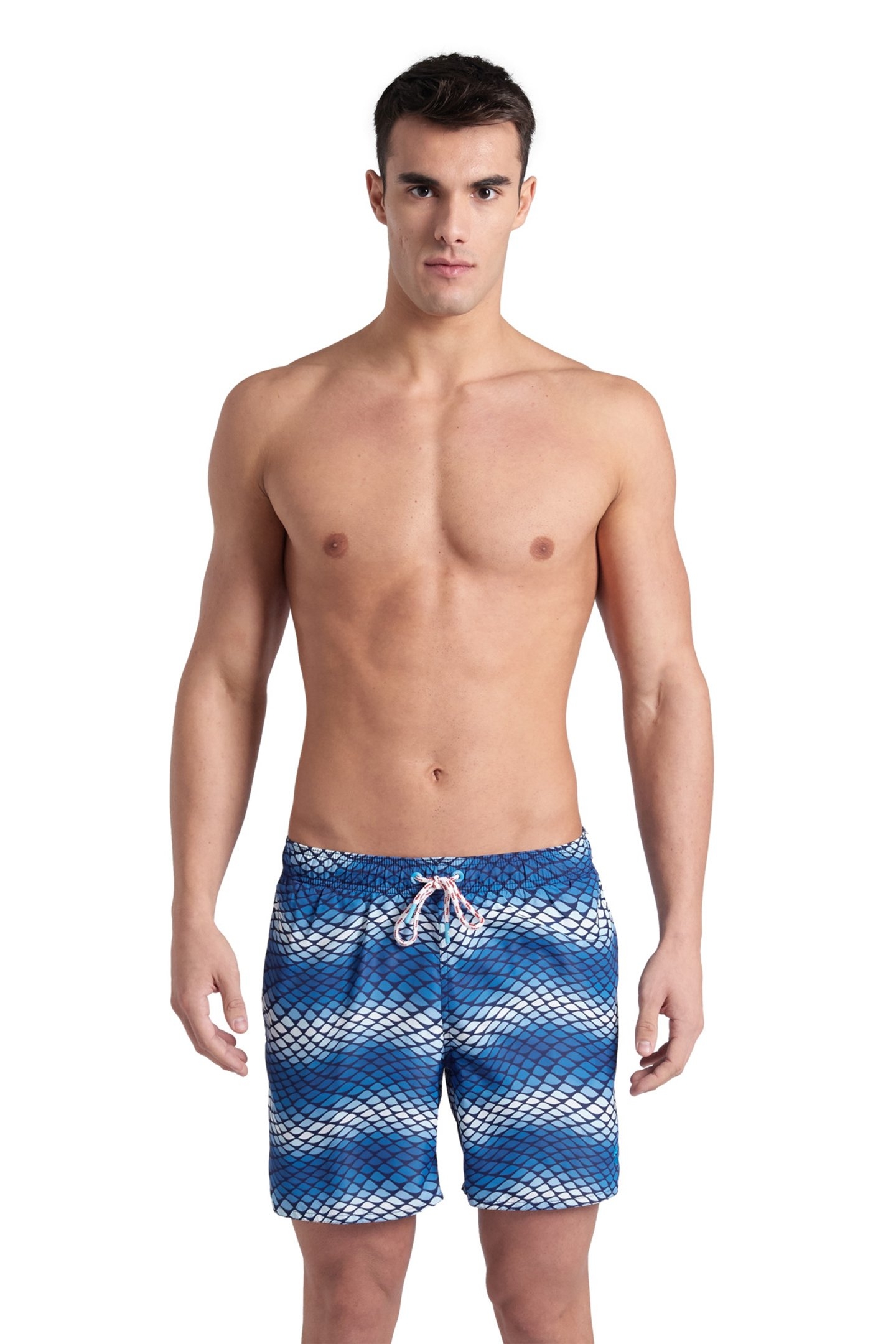 MEN'S ARENA WATER PRINTS BEACH BOXER AO BLUE LAKE-MULTI 1