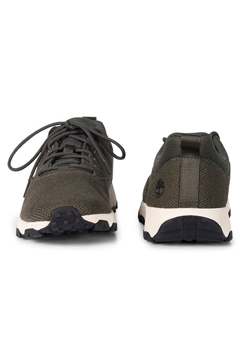 WINSOR PARK LOW LACE UP SNEAKER DARK GREEN KNIT 2