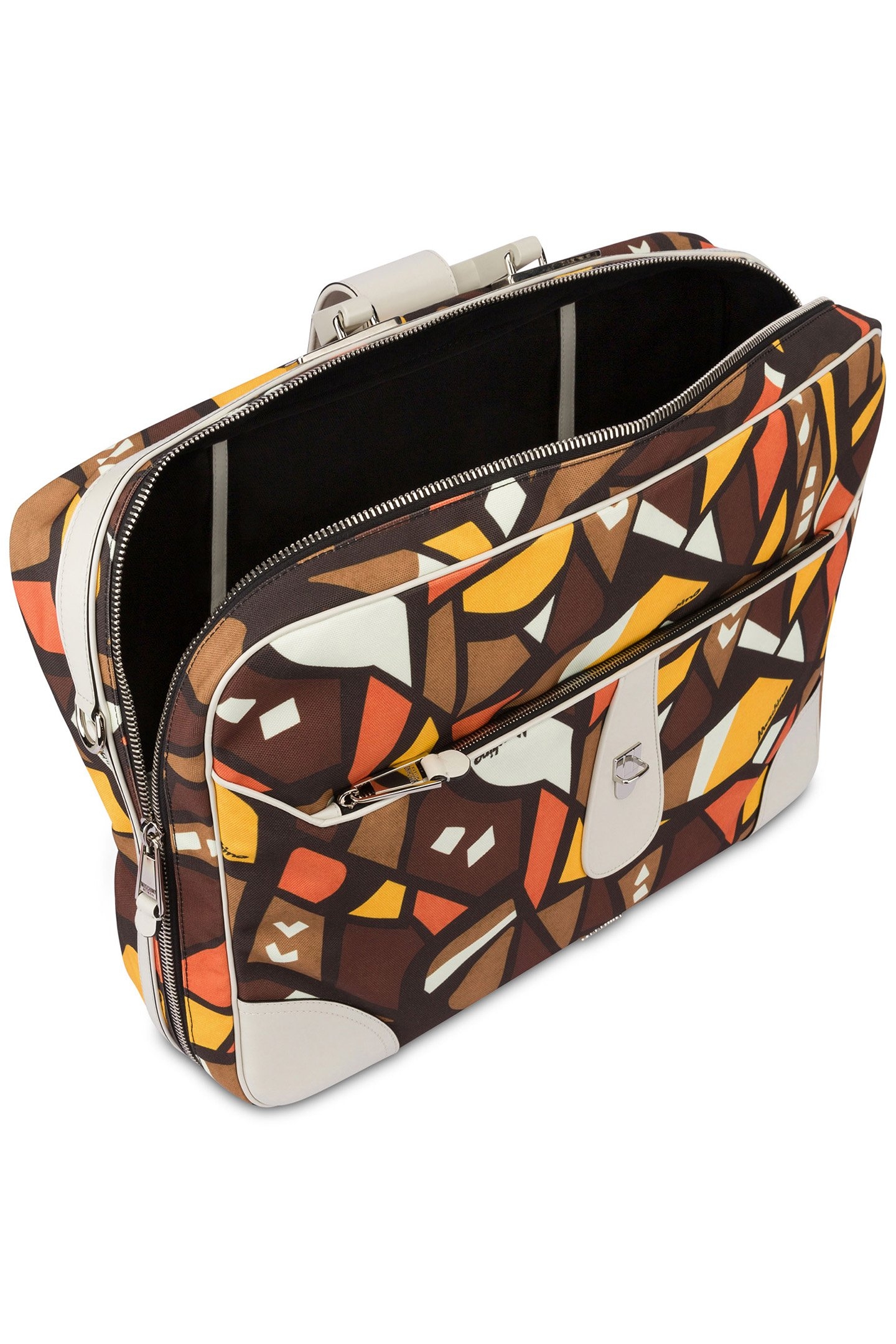 CANVAS TRAVEL BAG WOOD PRINT BROWN 3