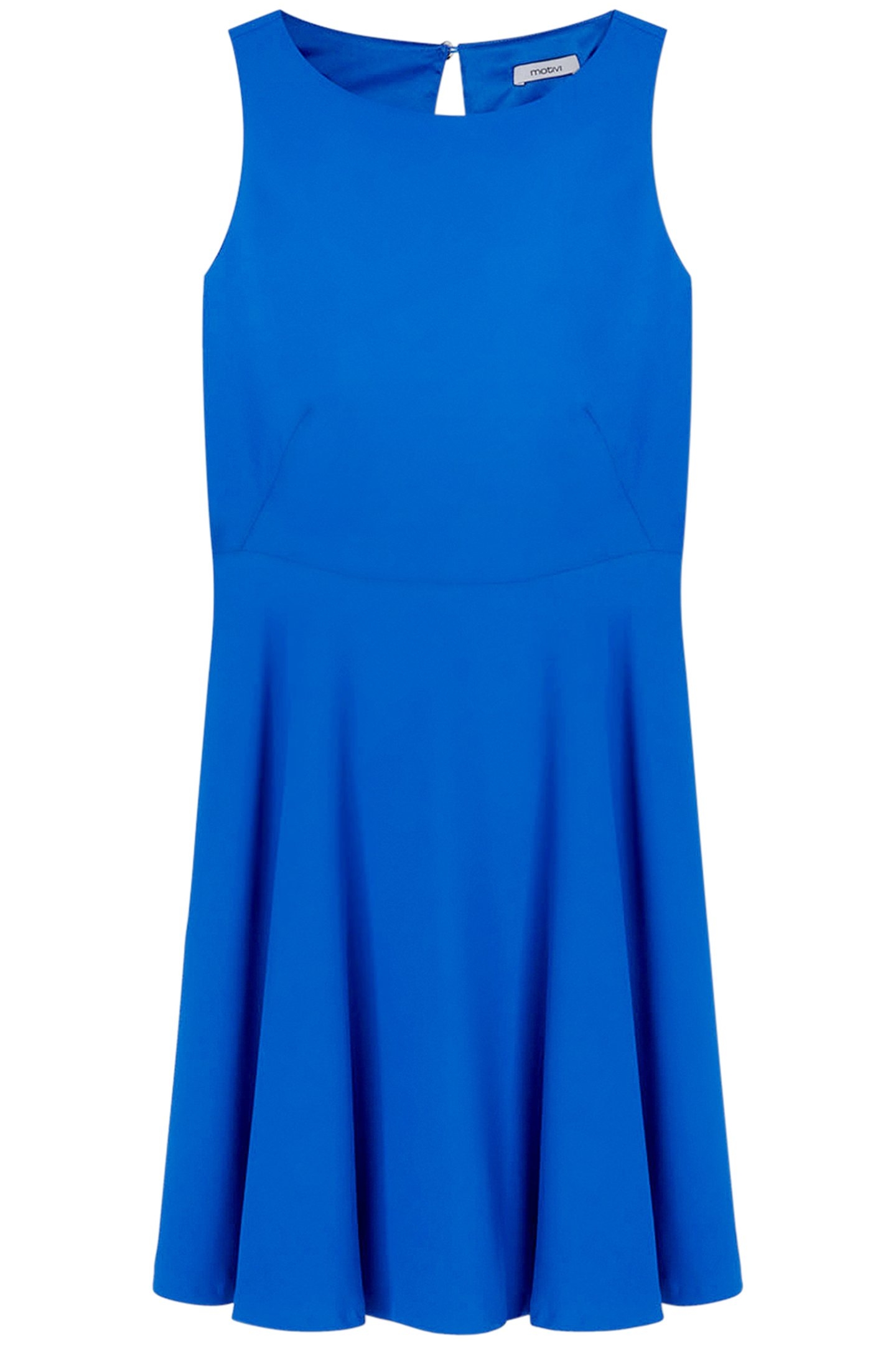 CREPE FABRIC MINI DRESS BLUE 4