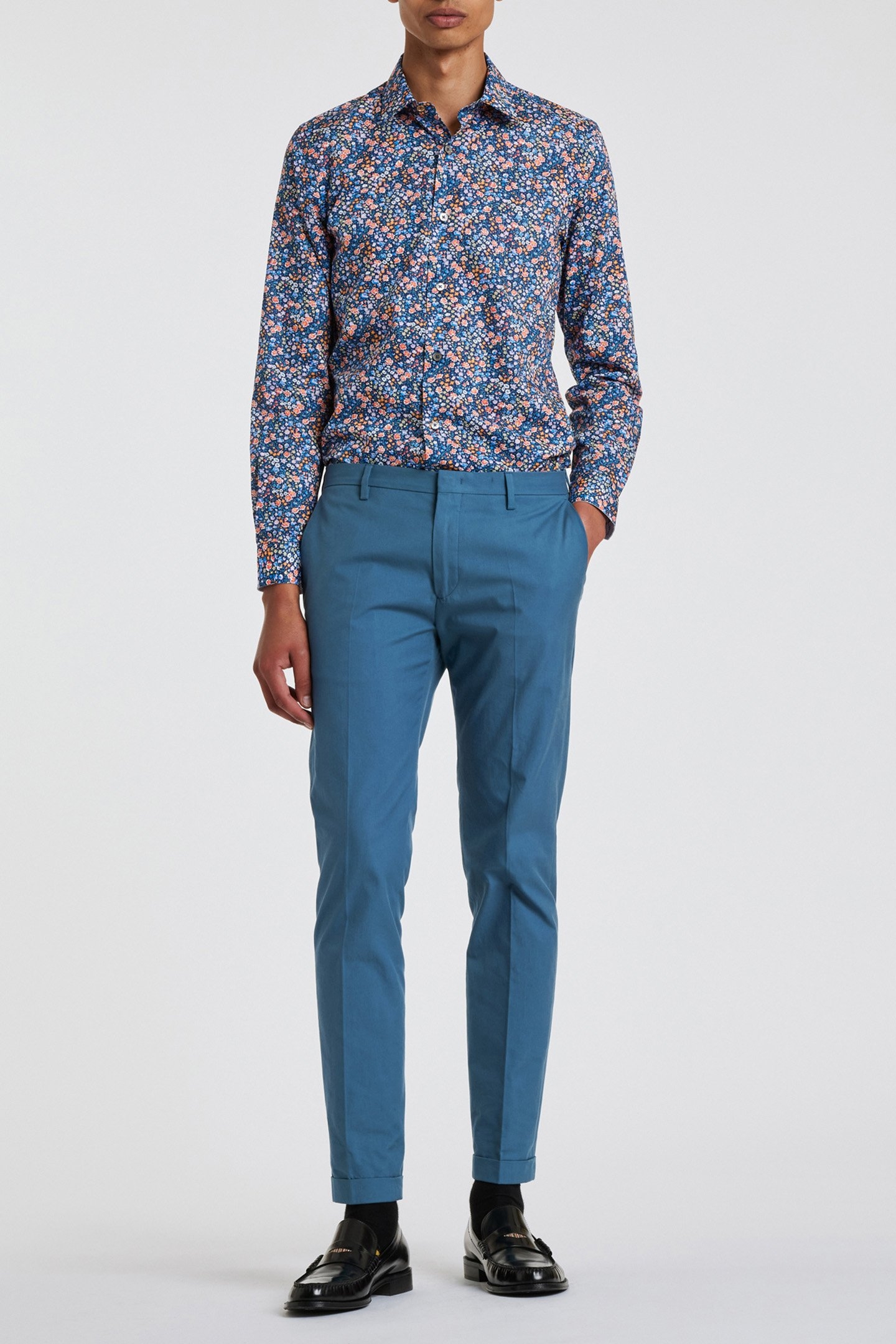 GENTS S/C SUPER SLIM SHIRT NAVY 3