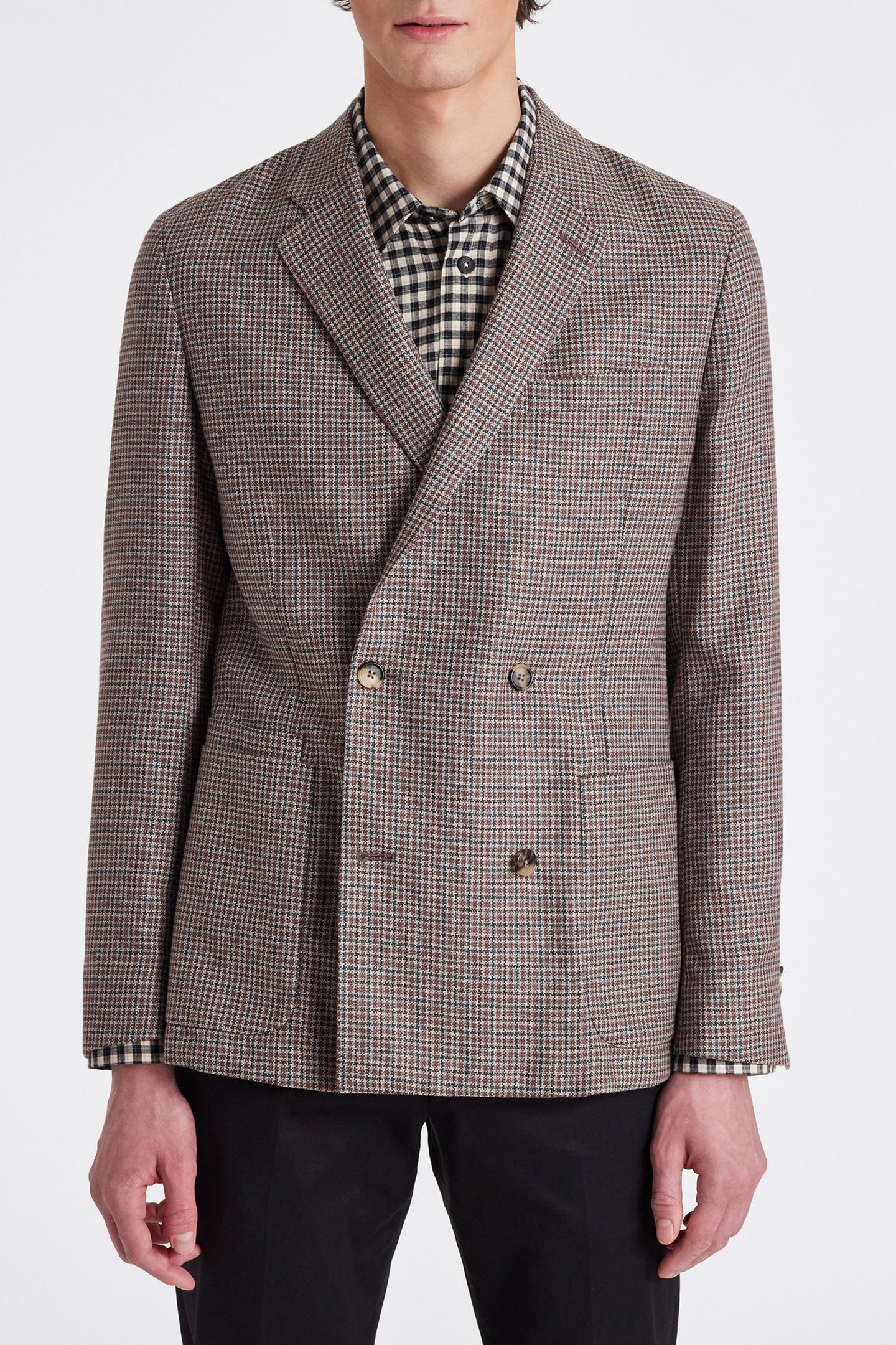 MENS 2 BUTTON JACKET BROWN 1