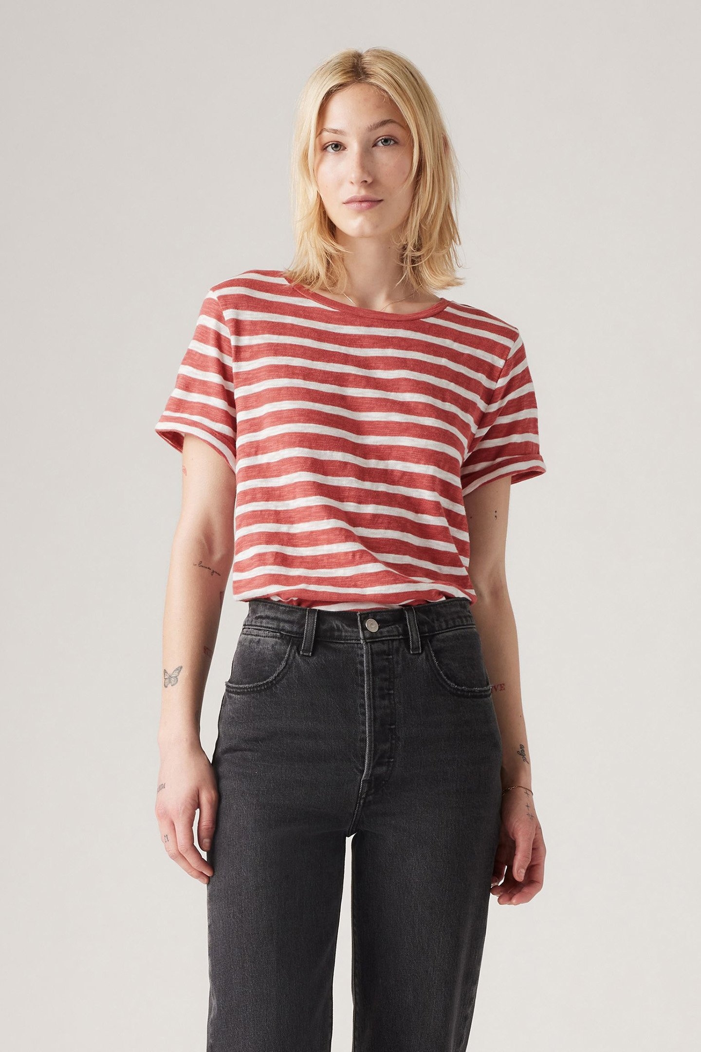 MARGOT TEE CAPTAIN STRIPE MARSALA STRIPE 1