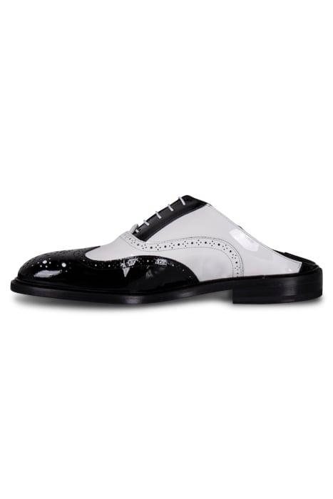 MOSCHINO BROGUE OPEN OXFORD SHOES BLACK 3