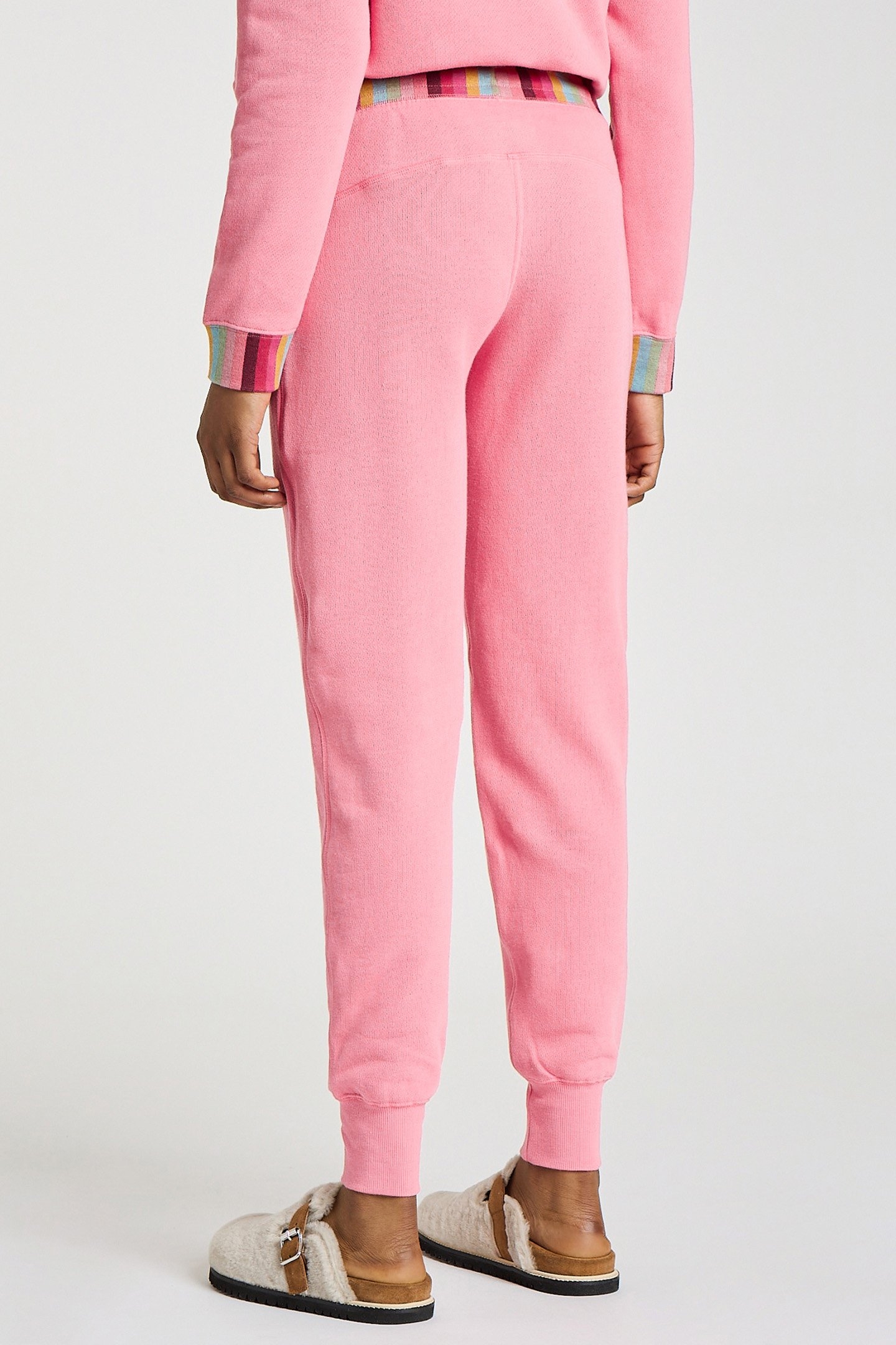 WOMEN PANT SWIRL RIB POWDER PINK 2