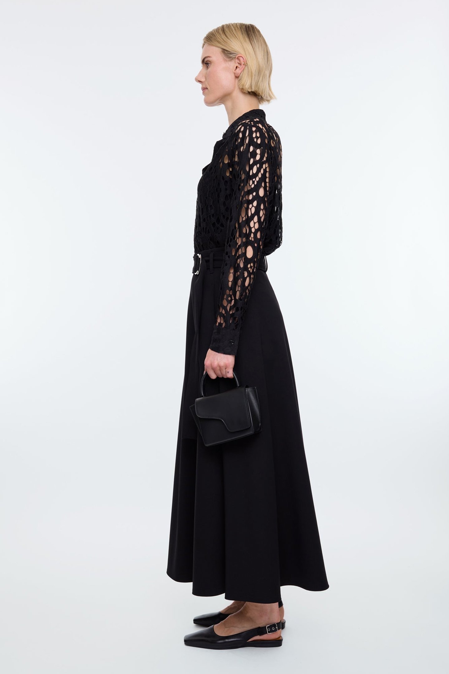 LACE TUNIC BLOUSE BLACK 5