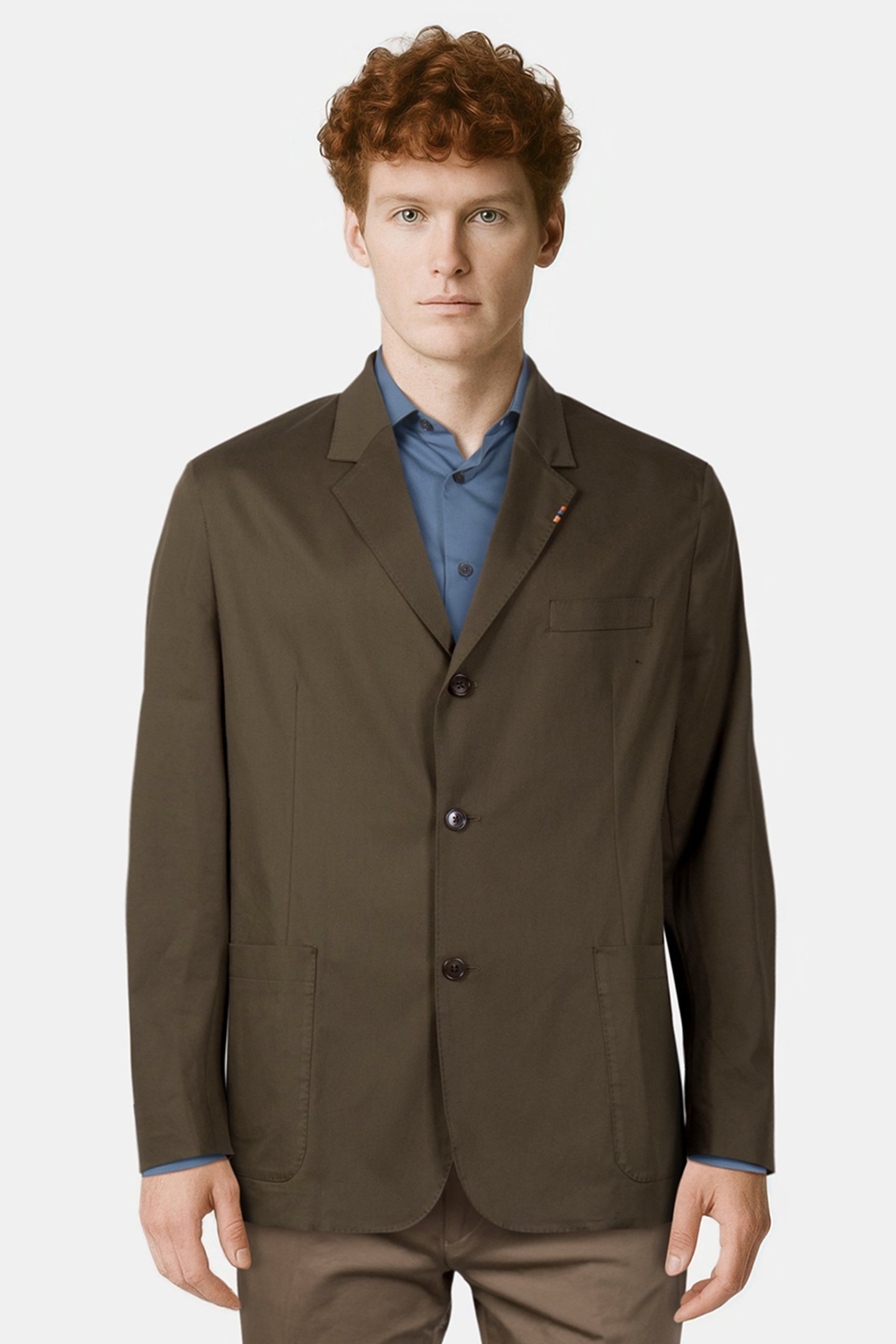 MENS 2 BUTTON SB JACKET VERY DARK GREEN 1