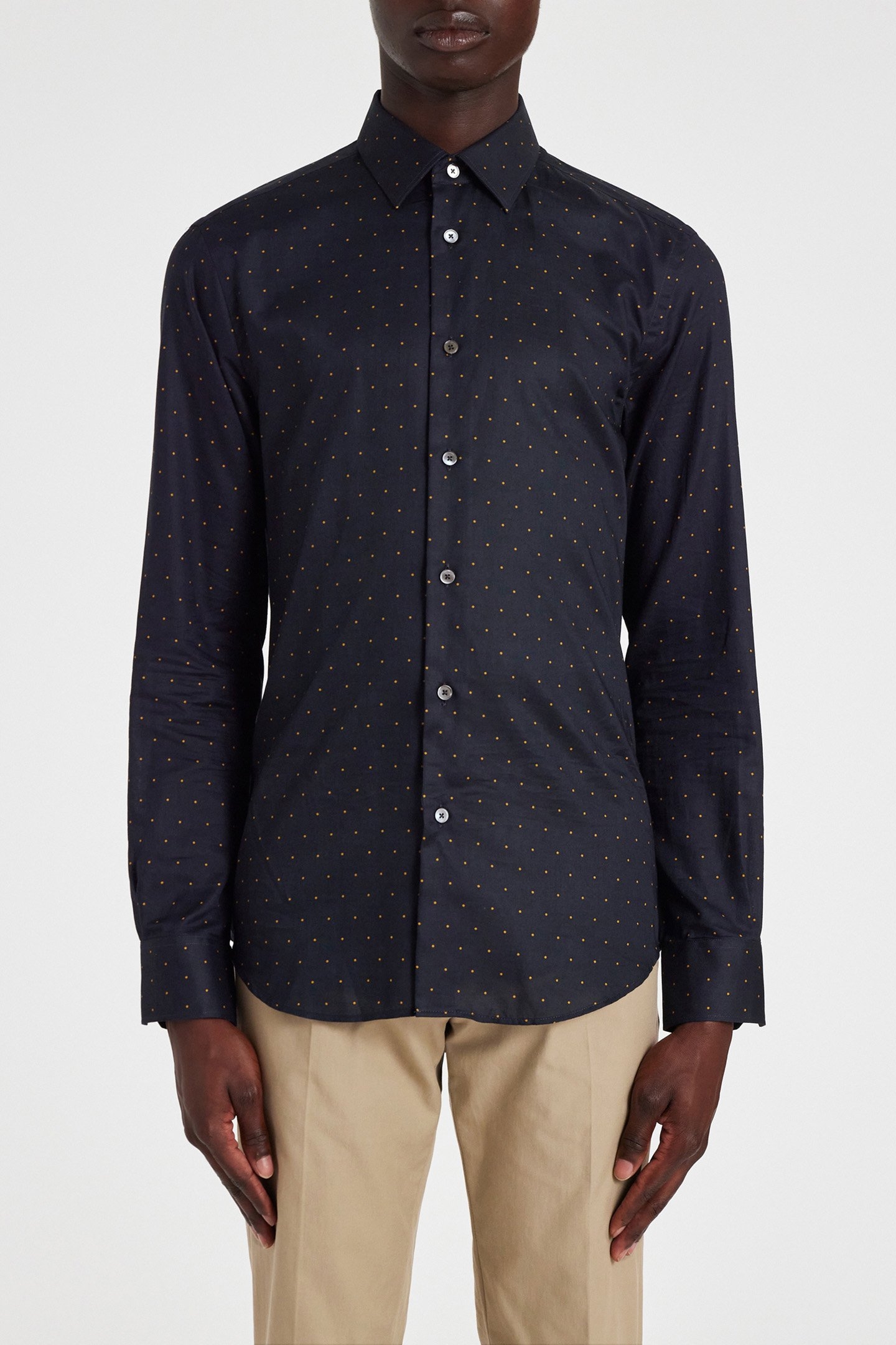 S/C SLIM FIT SHIRT VERY DARK NAVY 1