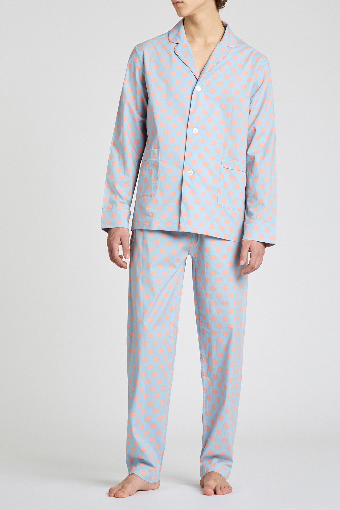 UNISEX PJ TOP L/SLV TURQUOISE 3