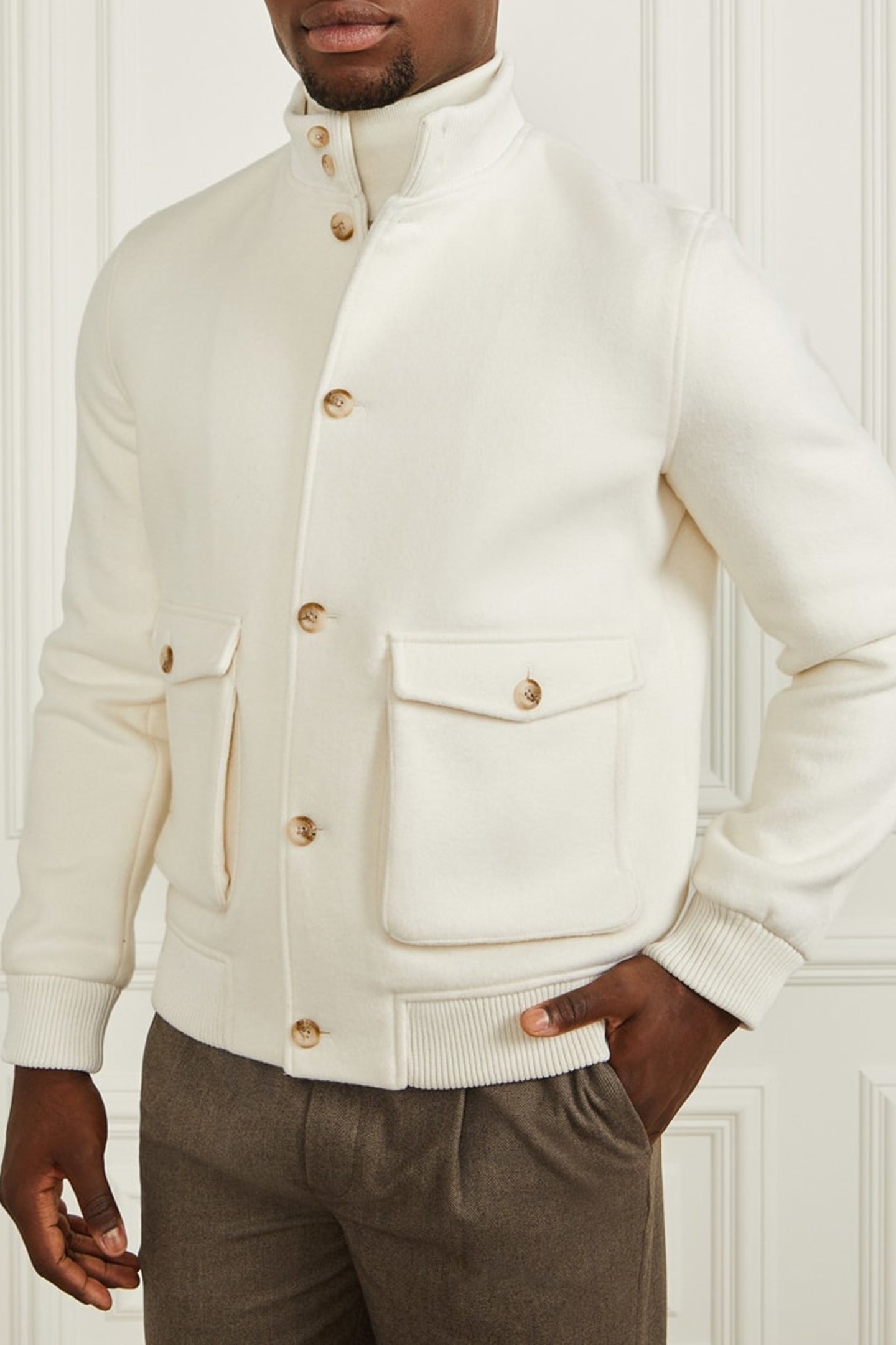 BOMBER WITH BOTTONS SALT WHITE 6