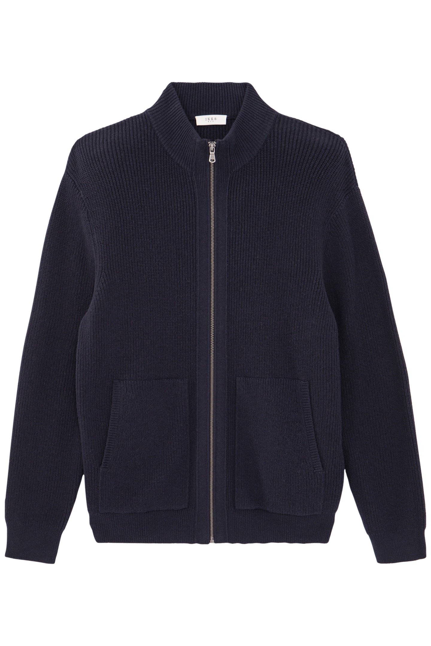 NAVY KNIT CARDIGAN WITH ZIP 4