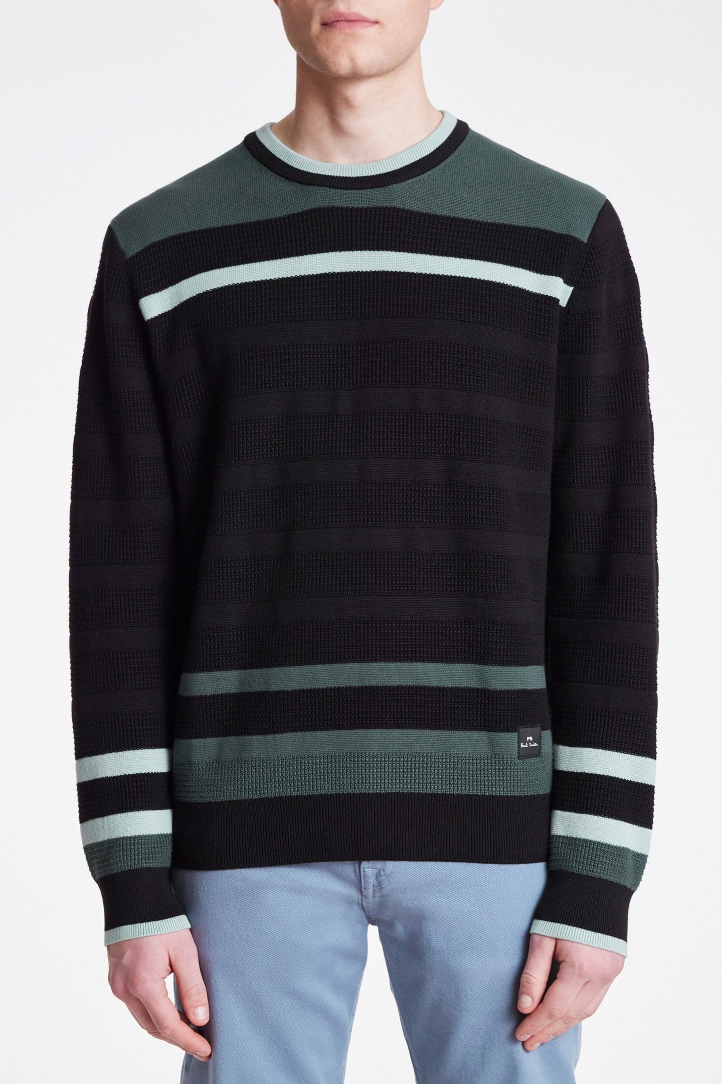 MENS SWEATER CREW NECK BLACK 1