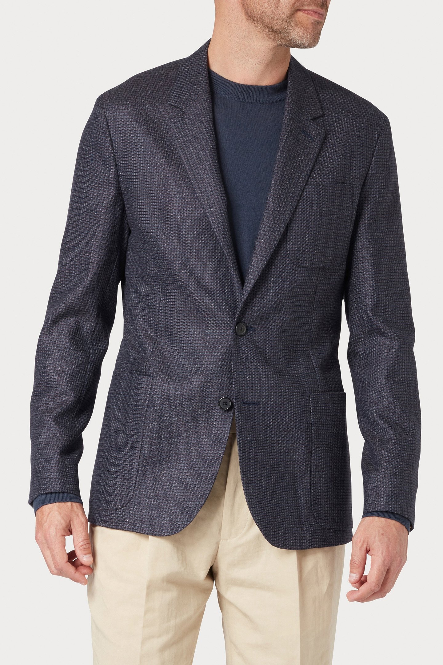 MENS 2 BTN PATCH POCKET JACKET MAUVE 1