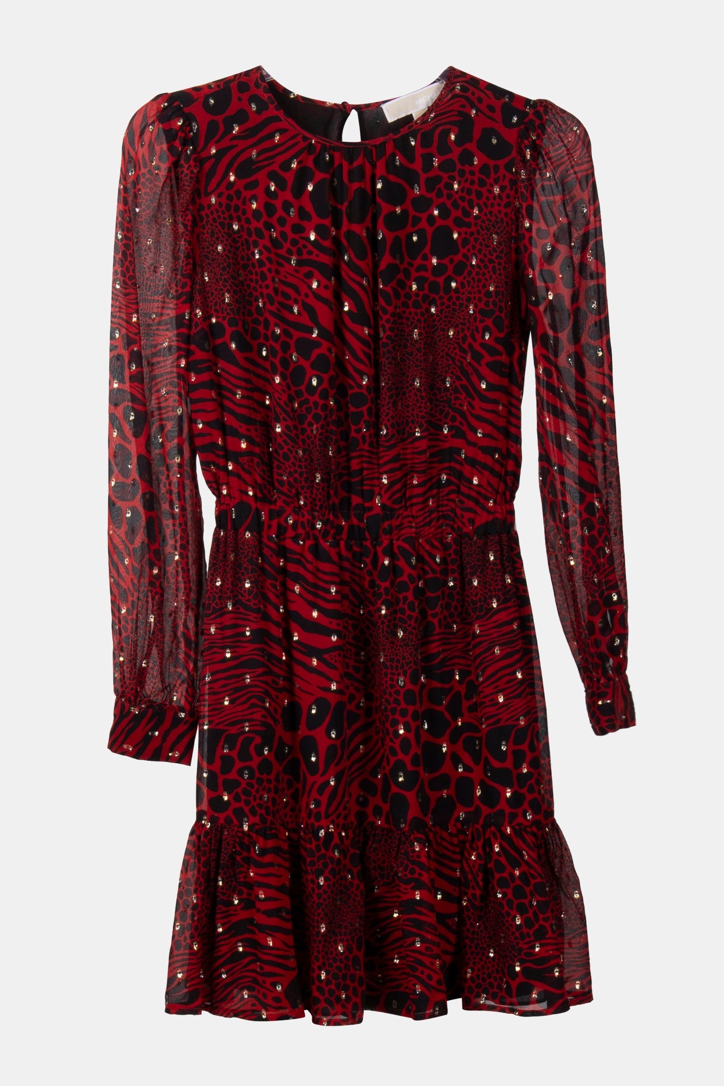 PTCHWK ANIMAL MINI DRESS CRIMSON 3