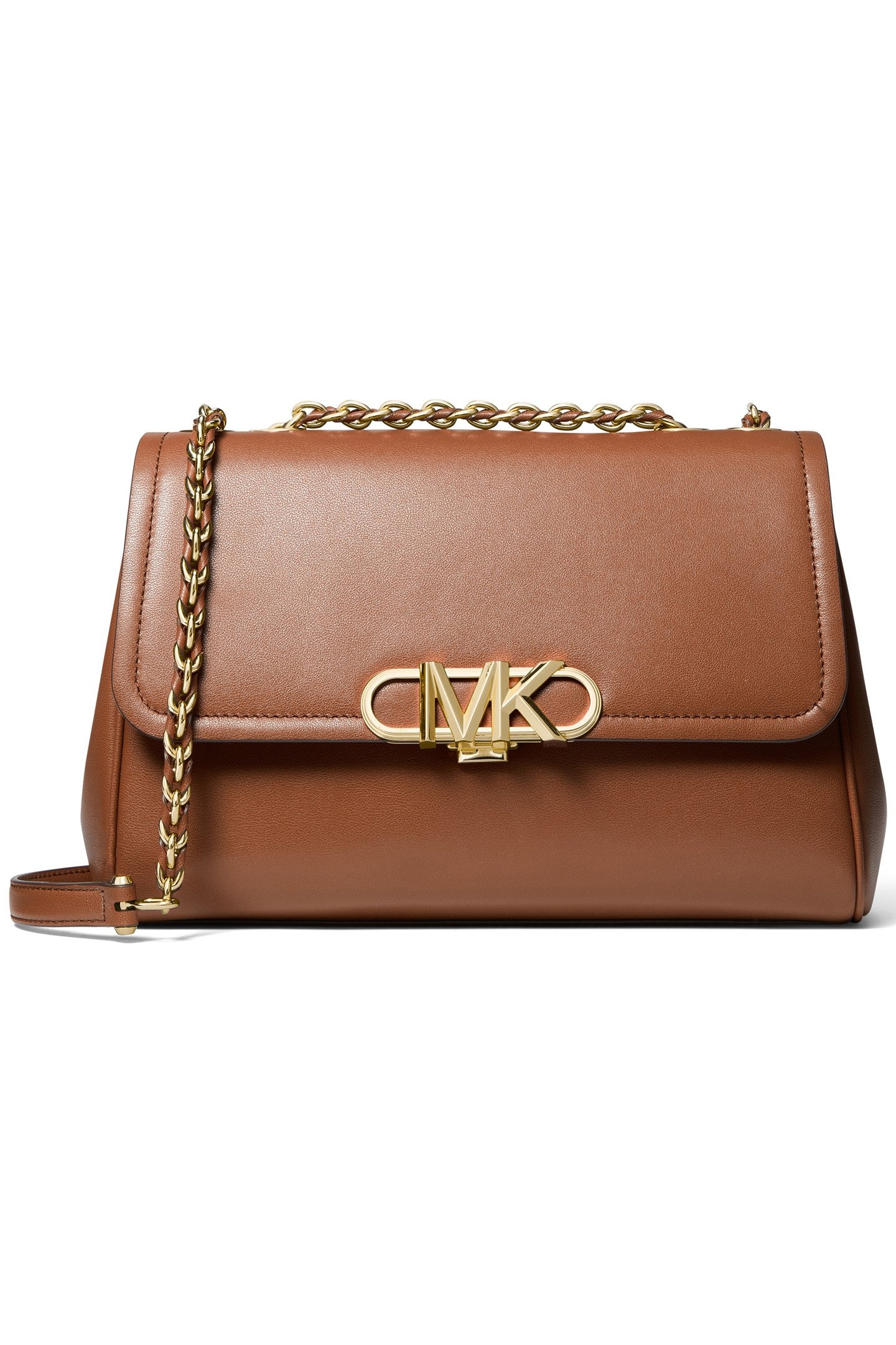 PARKER LARGE CHAIN SHOULDER BAG IN BROWN LEATHER 1