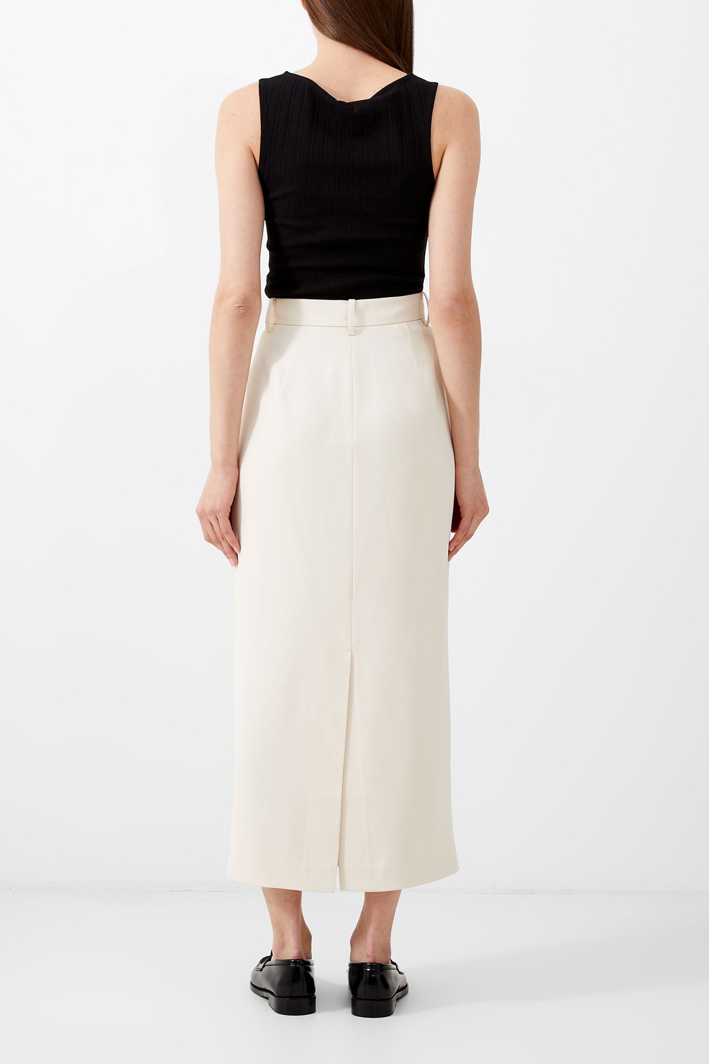 HARRIE SUITING MIDI SKIRT CLASSIC CREAM 4