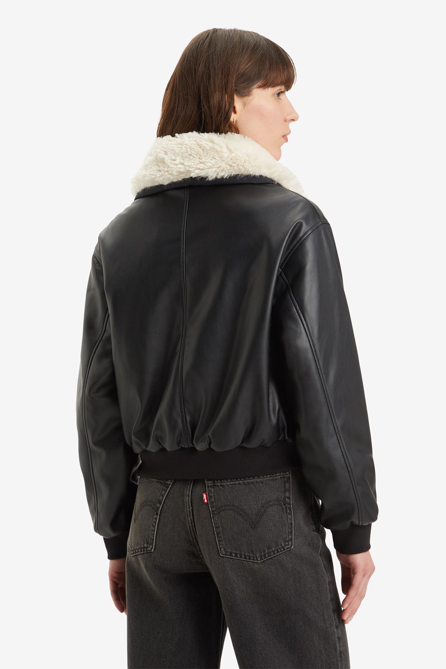 HARPER HERITAGE FAUX LEATHER JACKET IN BLACK 2