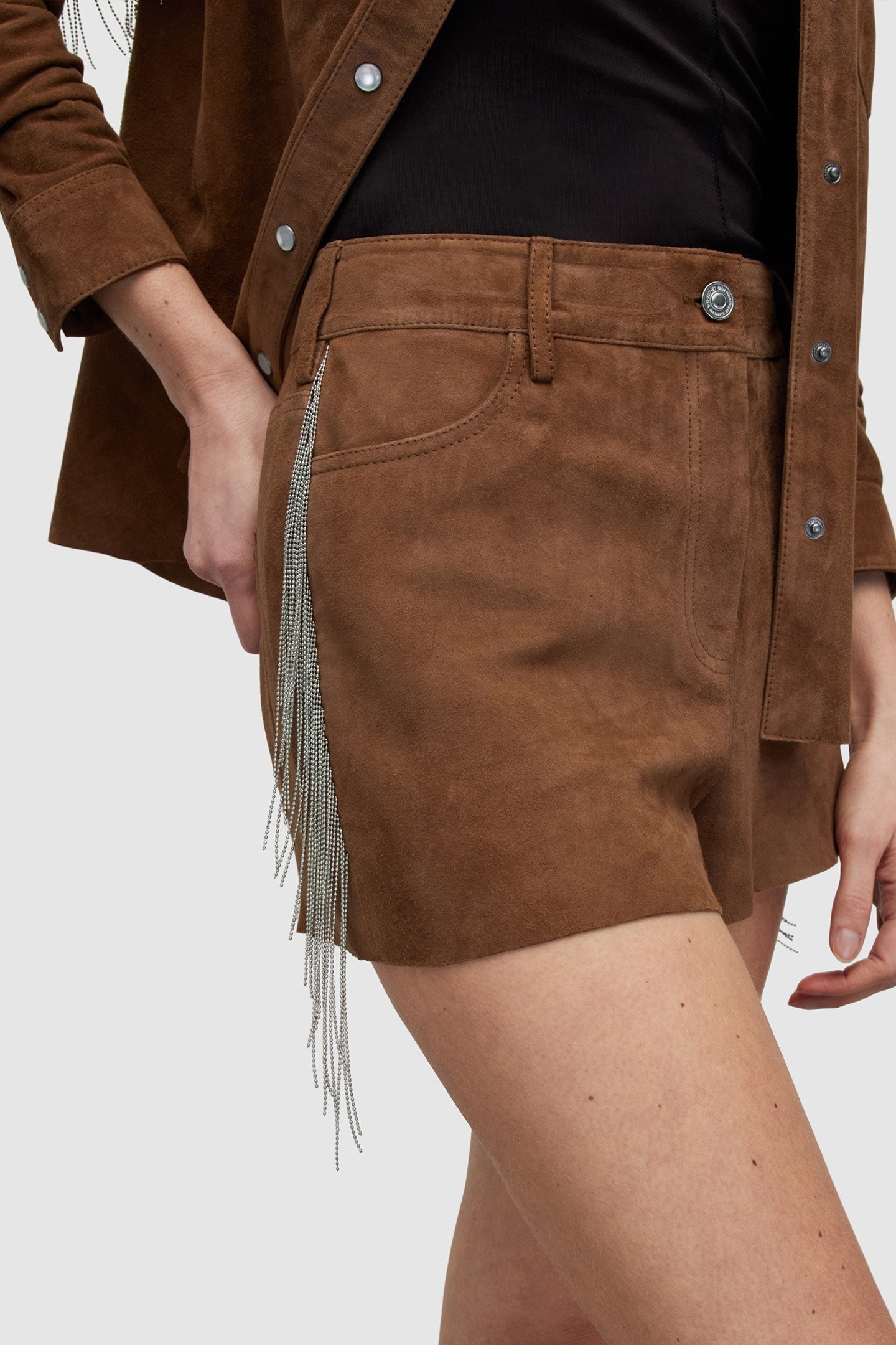 TARLY SUEDE BEAD SHO TAN BROWN 8