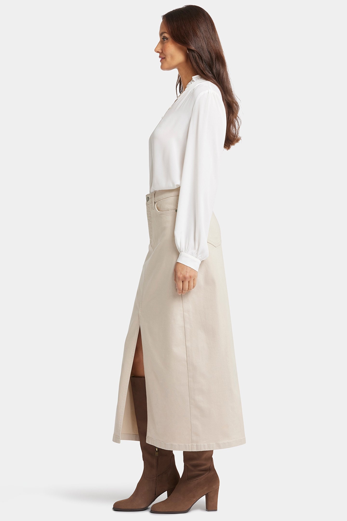 HIGH RISE LONG SKIRT FEATHER 3