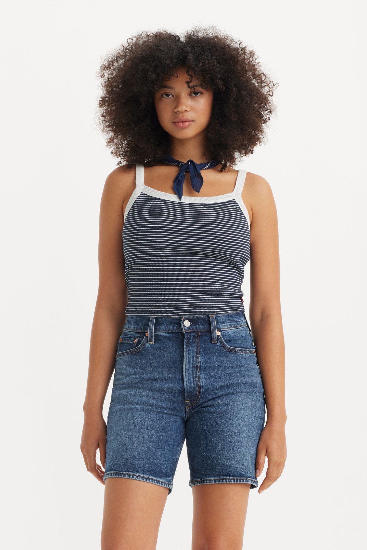 ESSENTIAL SPORTY RIB TNK ANNALISE STRIPE 1